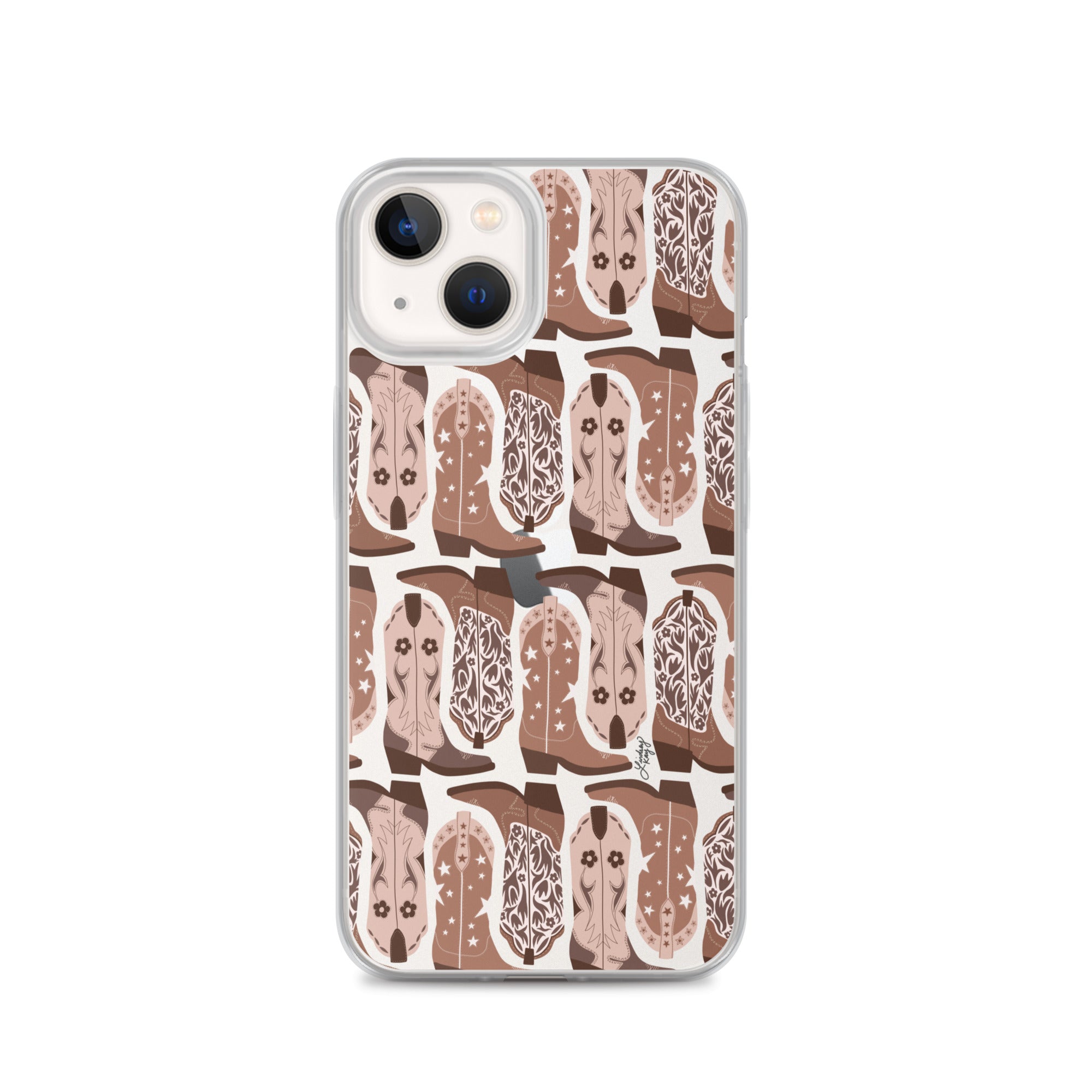 Ilustración de botas de vaquero - Funda transparente para iPhone®