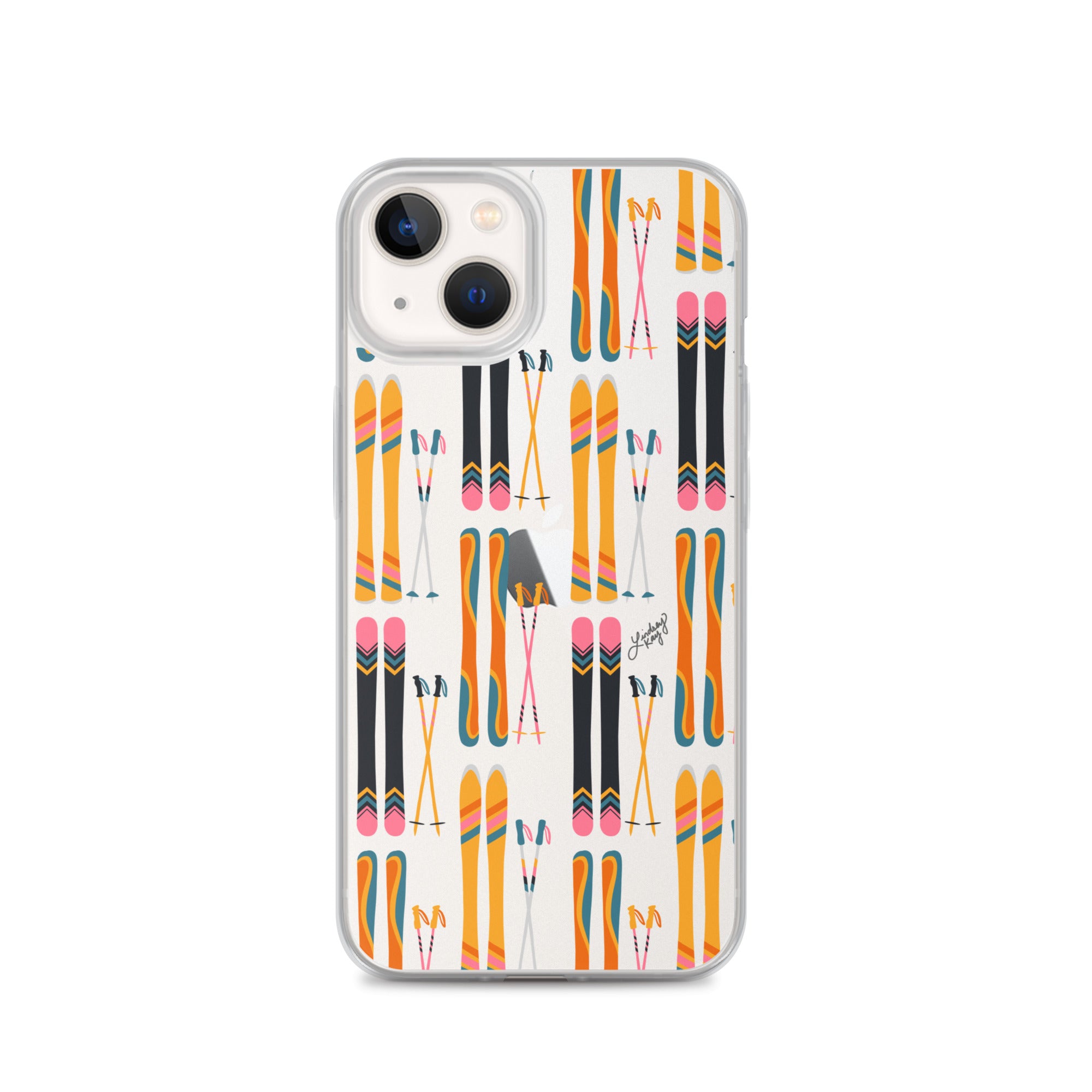 Skis and Poles Patterned - Clear Case for iPhone®