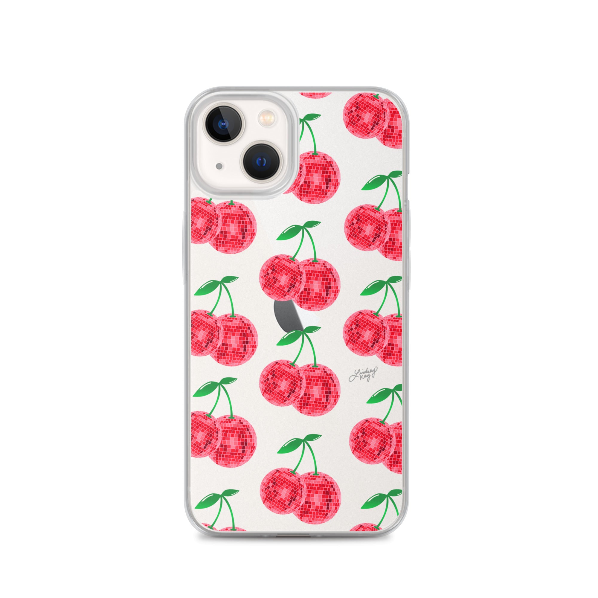 Red Disco Ball Cherries - Clear Case for iPhone® - Sizes 11 & 16