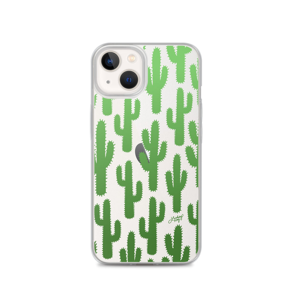 Gradient Green Cactus - Clear Case for iPhone®