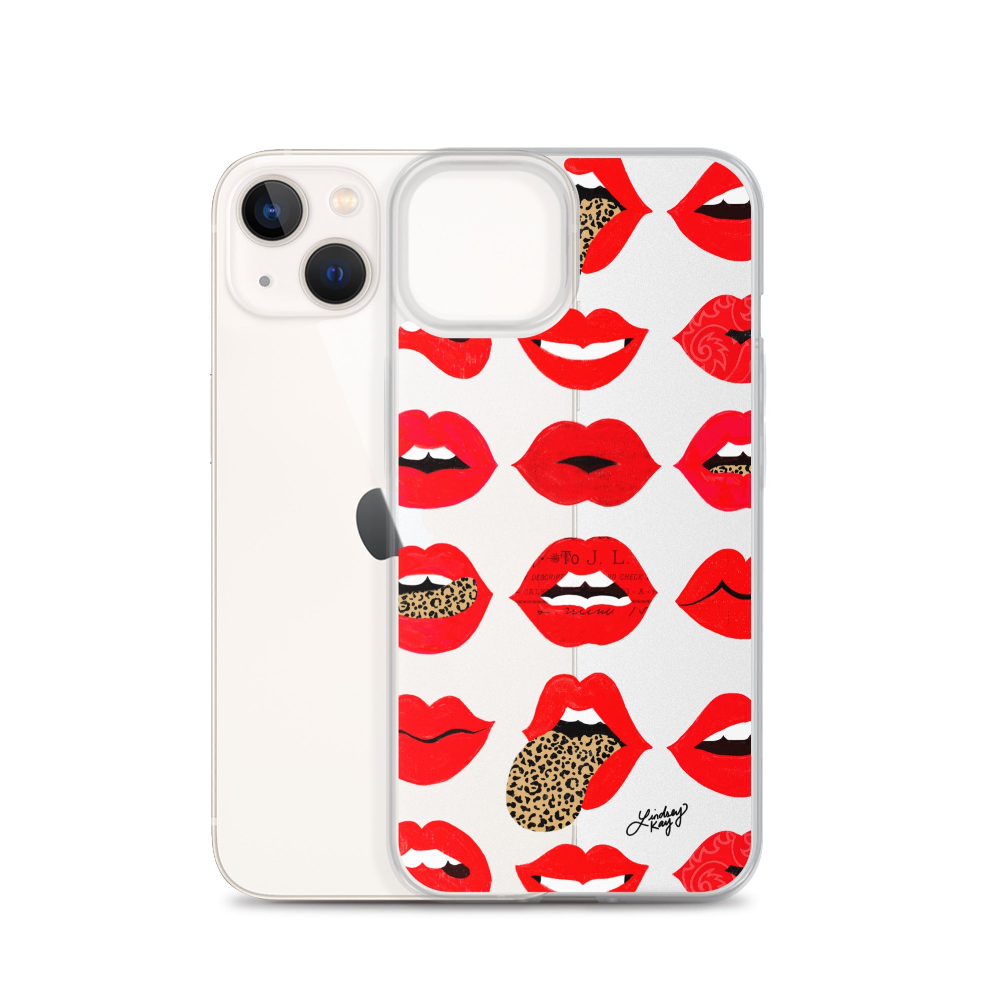Labios de amor de leopardo - Funda transparente para iPhone®