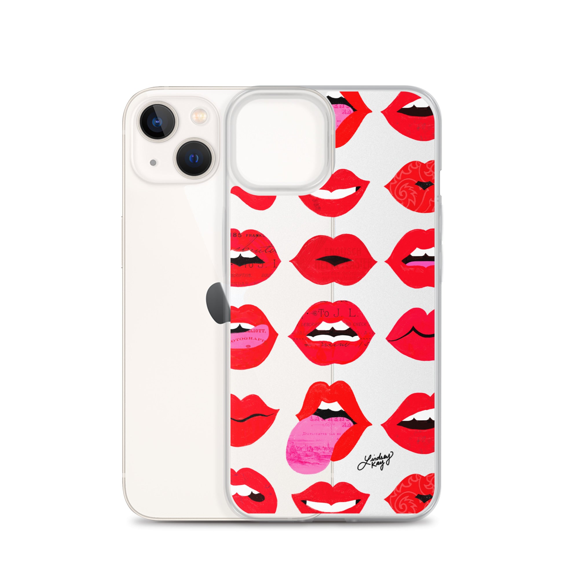 Labios rojos de amor - Funda transparente para iPhone®