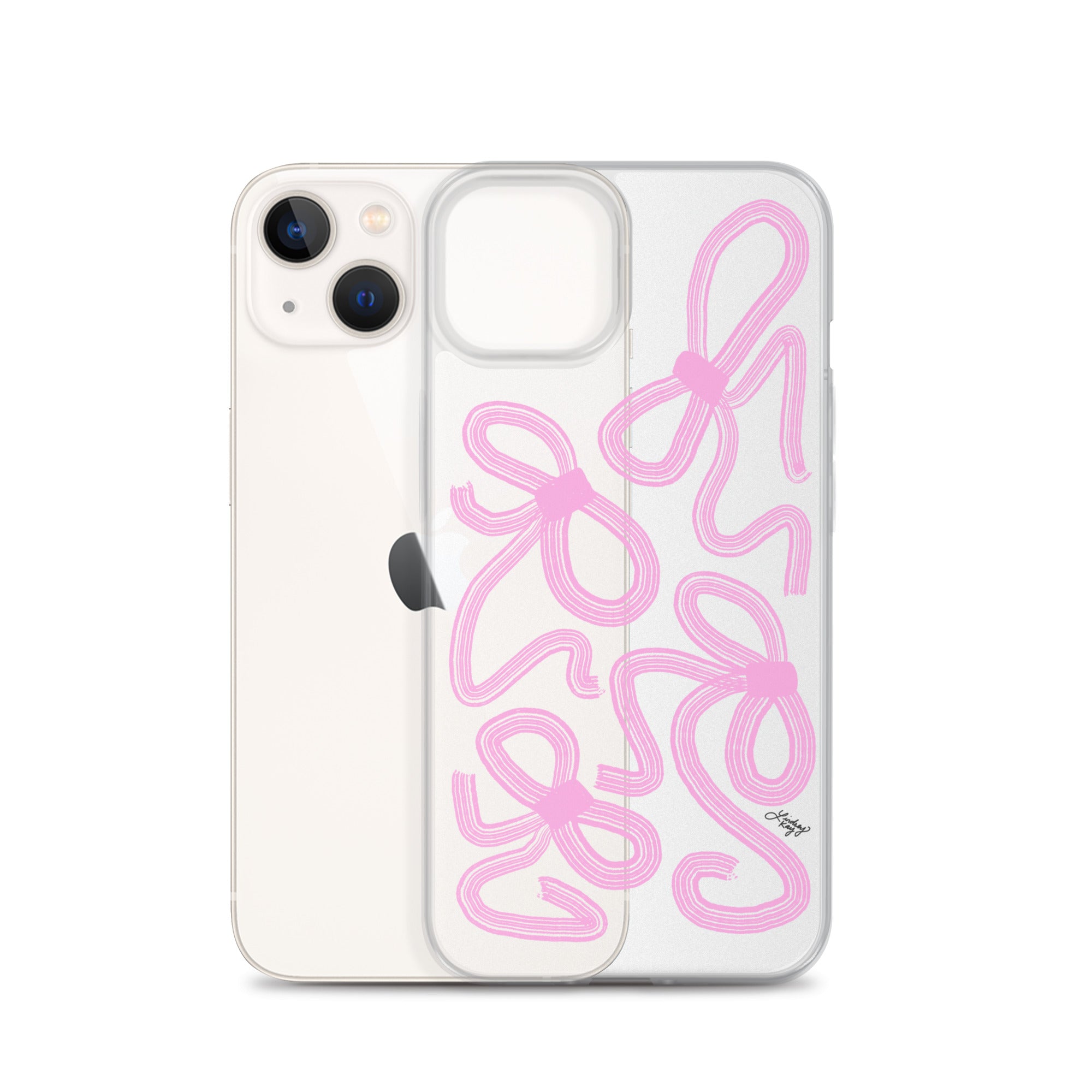 Pink Ribbon Illustration - Clear Case for iPhone®