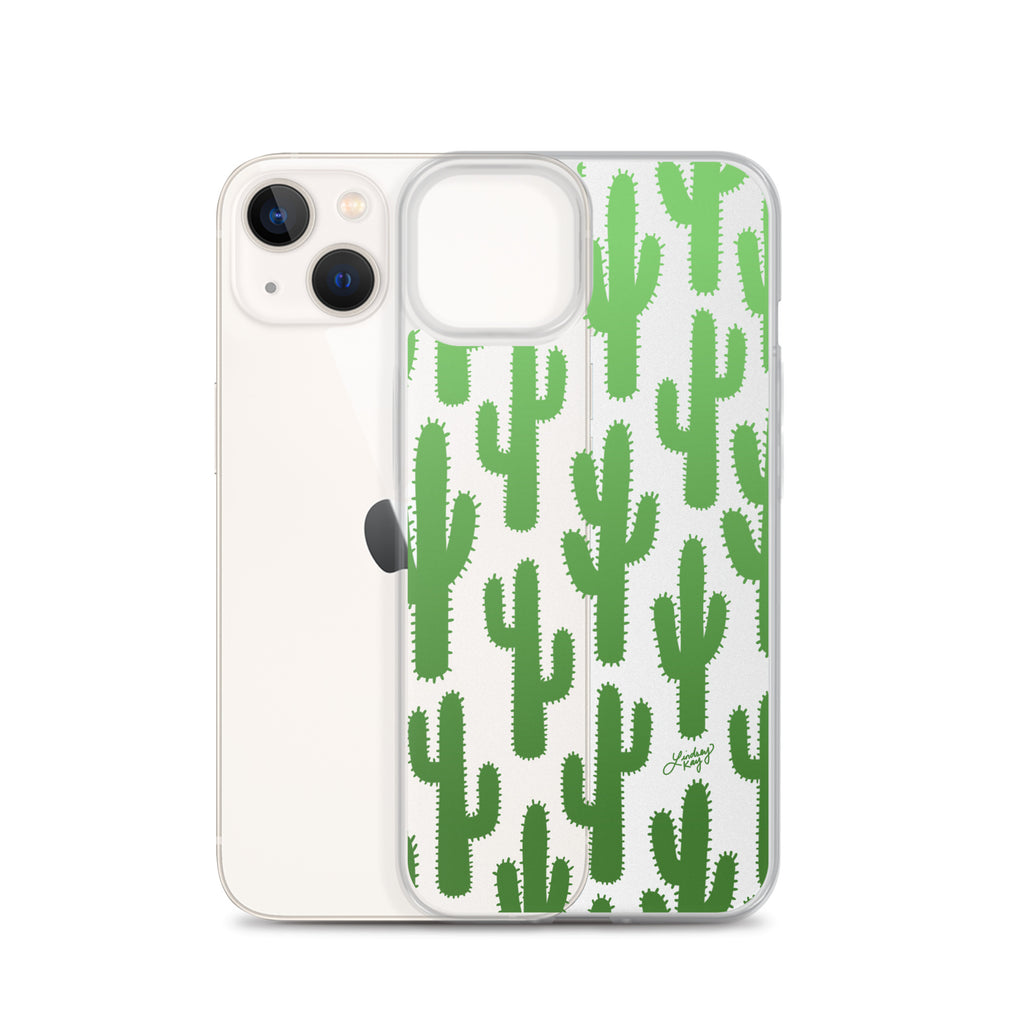 Gradient Green Cactus - Clear Case for iPhone®