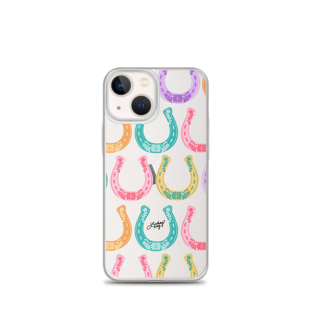Colorful Horseshoe Illustration Pattern - Clear Case for iPhone®