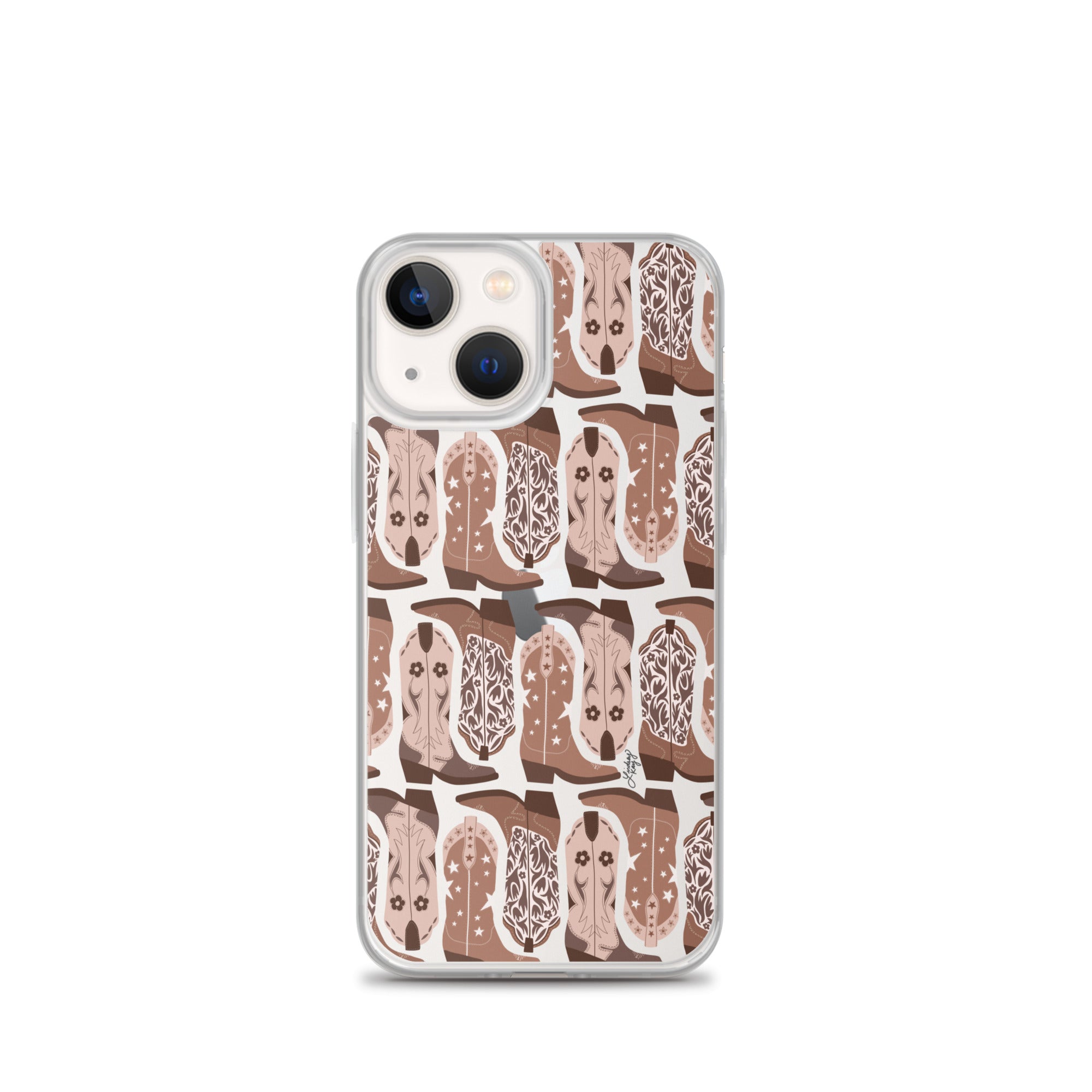 Ilustración de botas de vaquero - Funda transparente para iPhone®