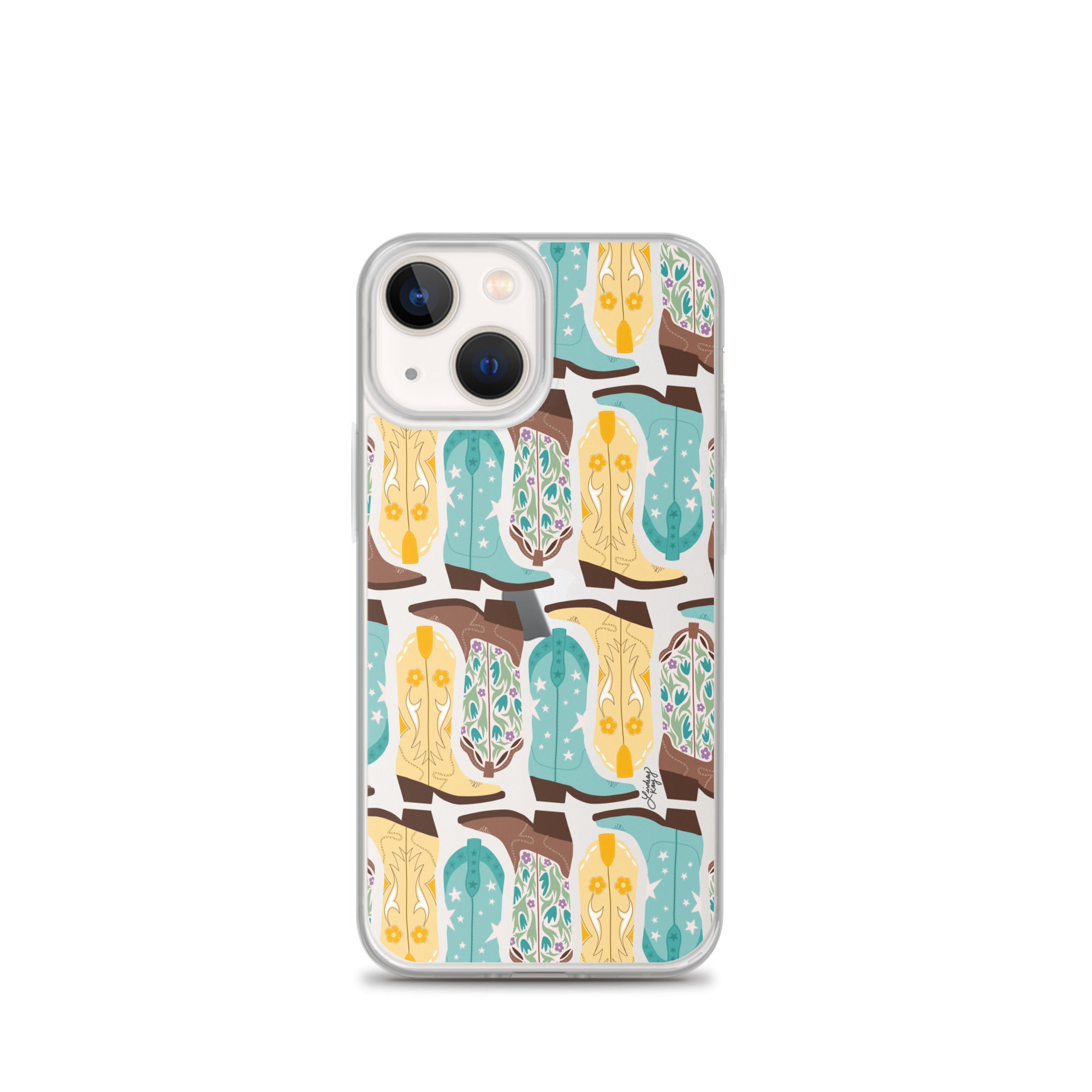 Ilustración de botas de vaquero - Funda transparente para iPhone®