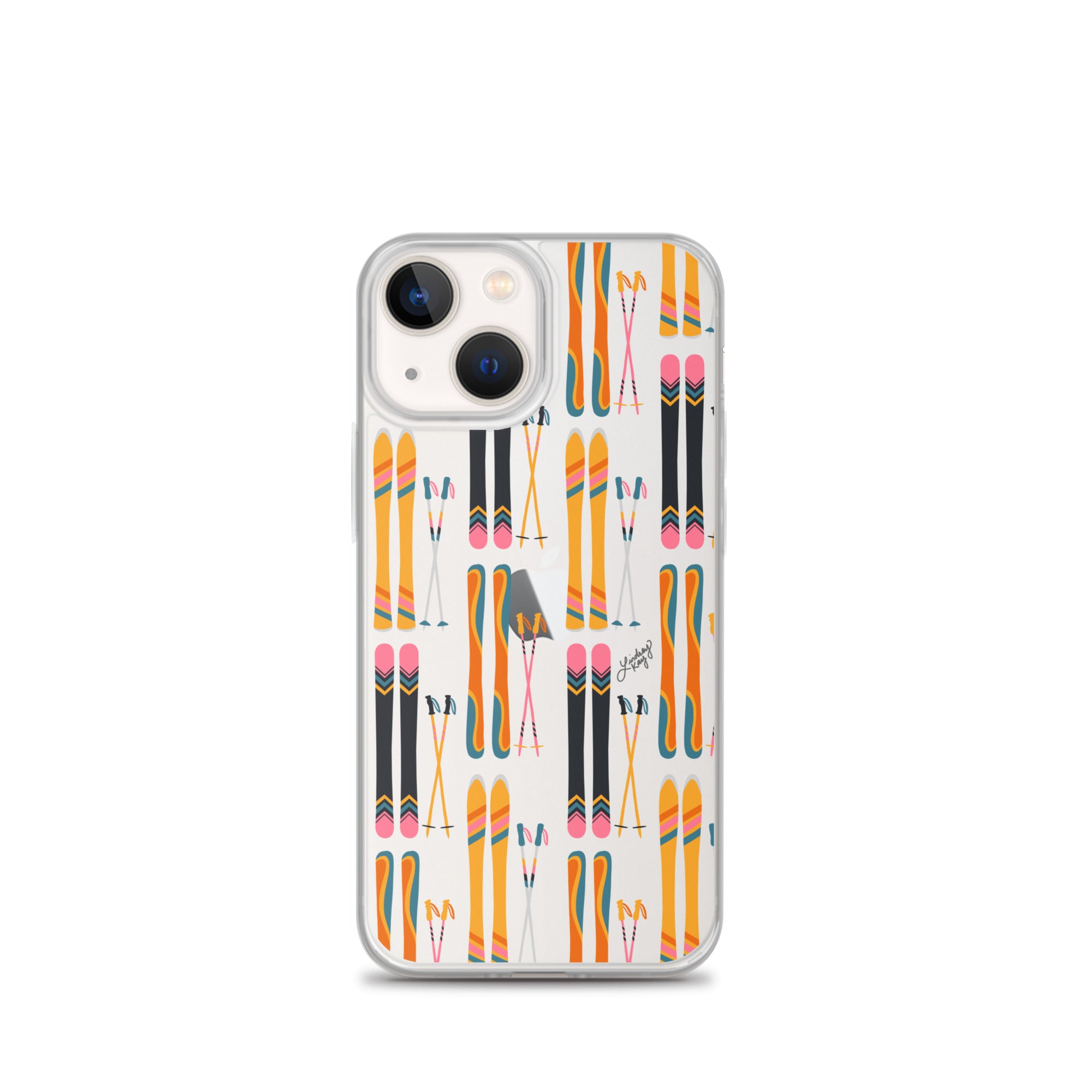 Skis and Poles Patterned - Clear Case for iPhone®