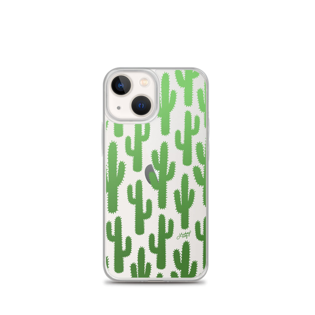 Gradient Green Cactus - Clear Case for iPhone®