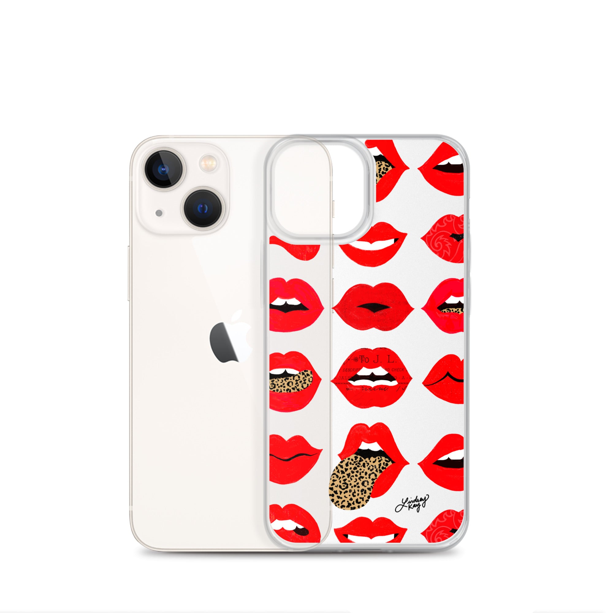 Labios de amor de leopardo - Funda transparente para iPhone®