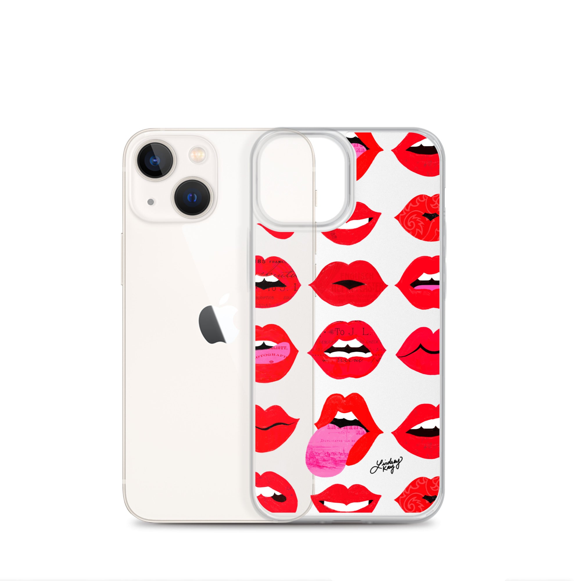 Labios rojos de amor - Funda transparente para iPhone®