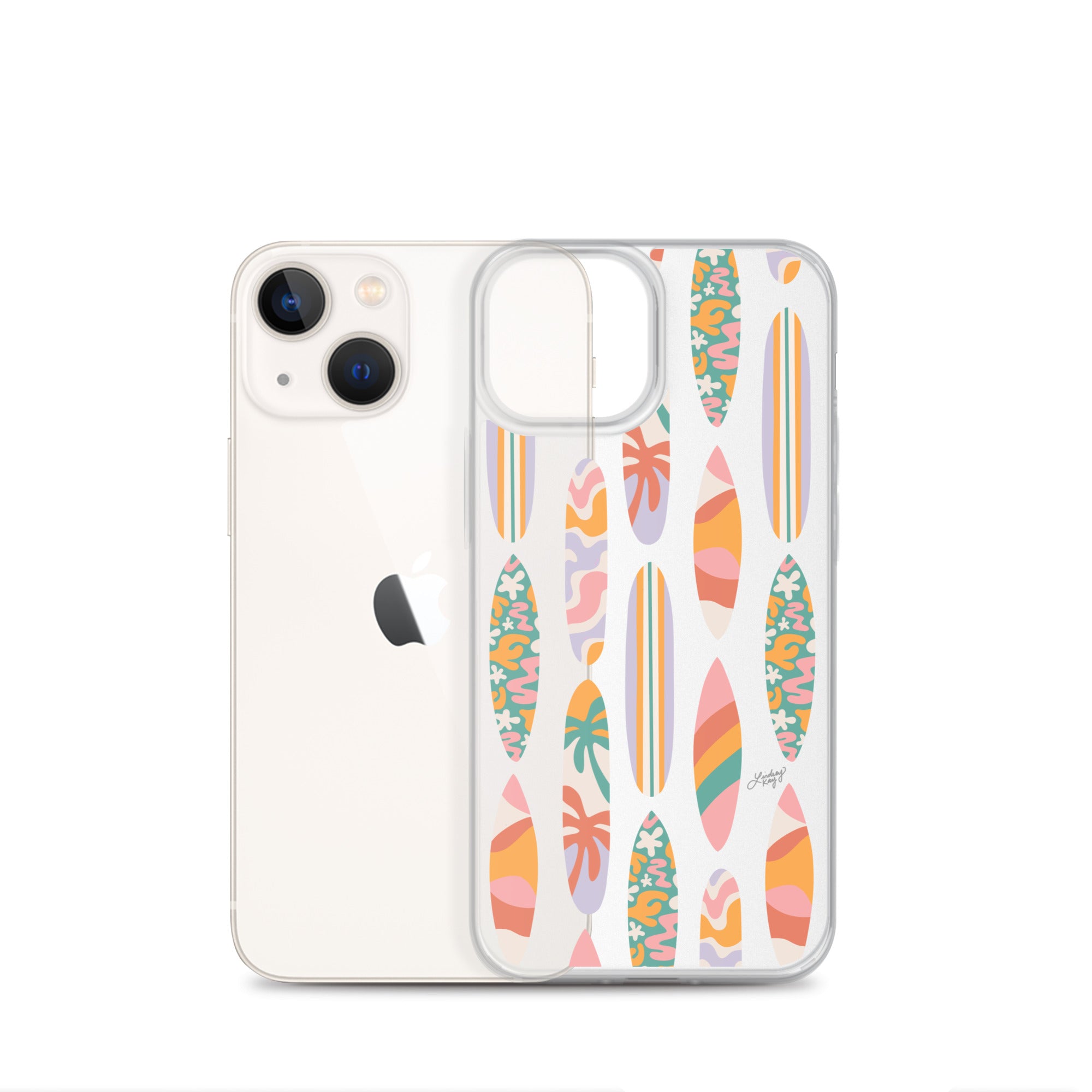 Modèle d'illustration de planches de surf - Coque transparente pour iPhone®