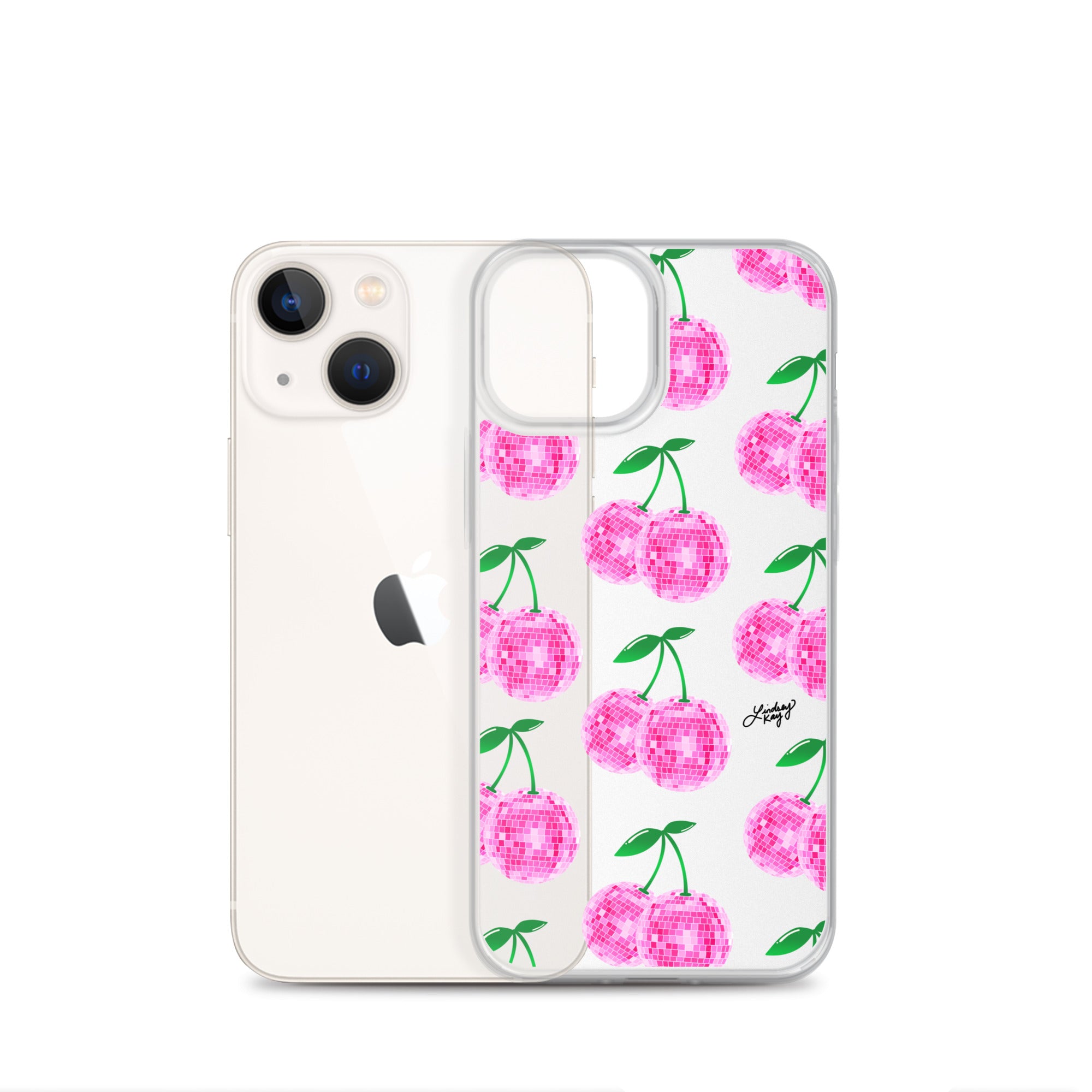 Pink Disco Ball Cherries - Clear Case for iPhone®