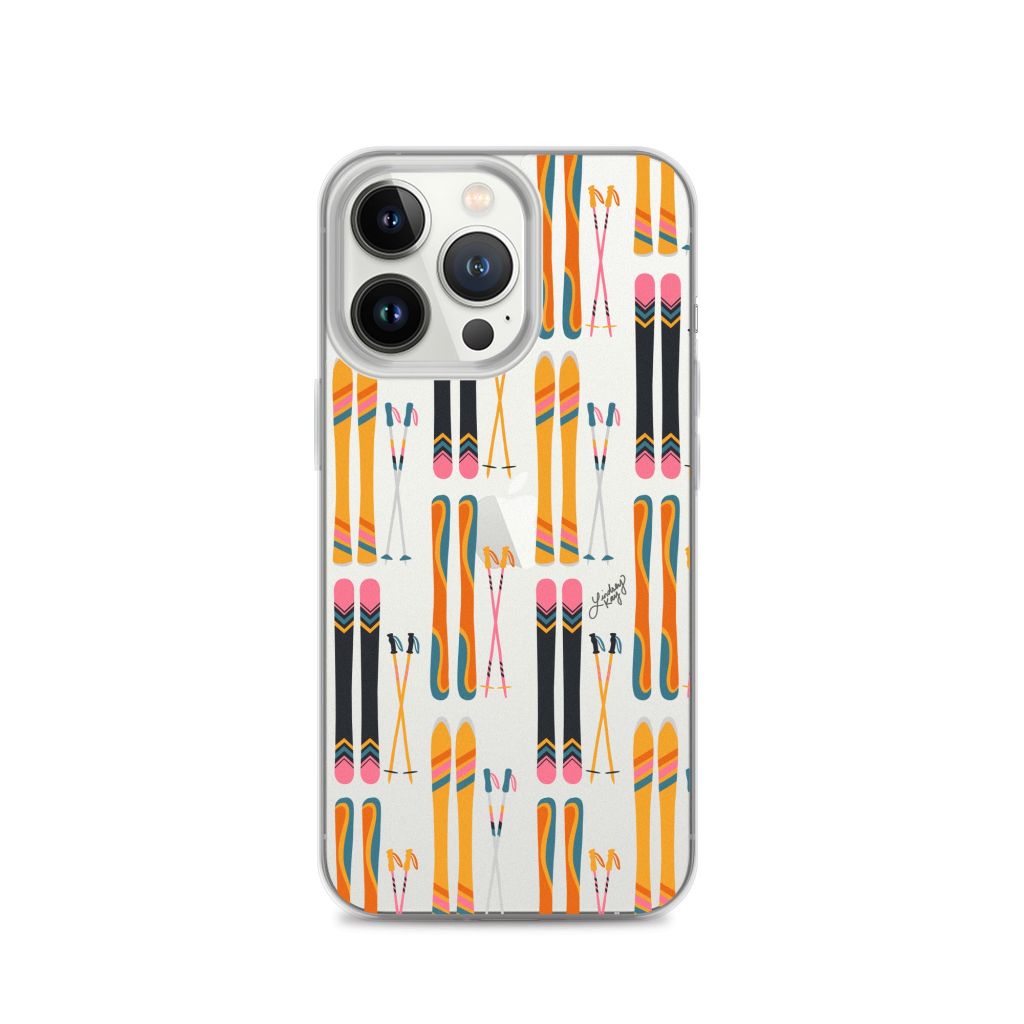 Skis and Poles Patterned - Clear Case for iPhone®
