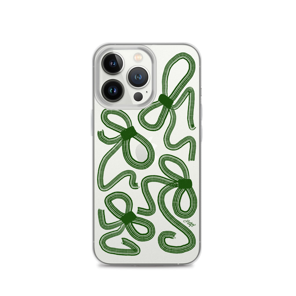 Forrest Green Ribbons - Clear Case for iPhone®