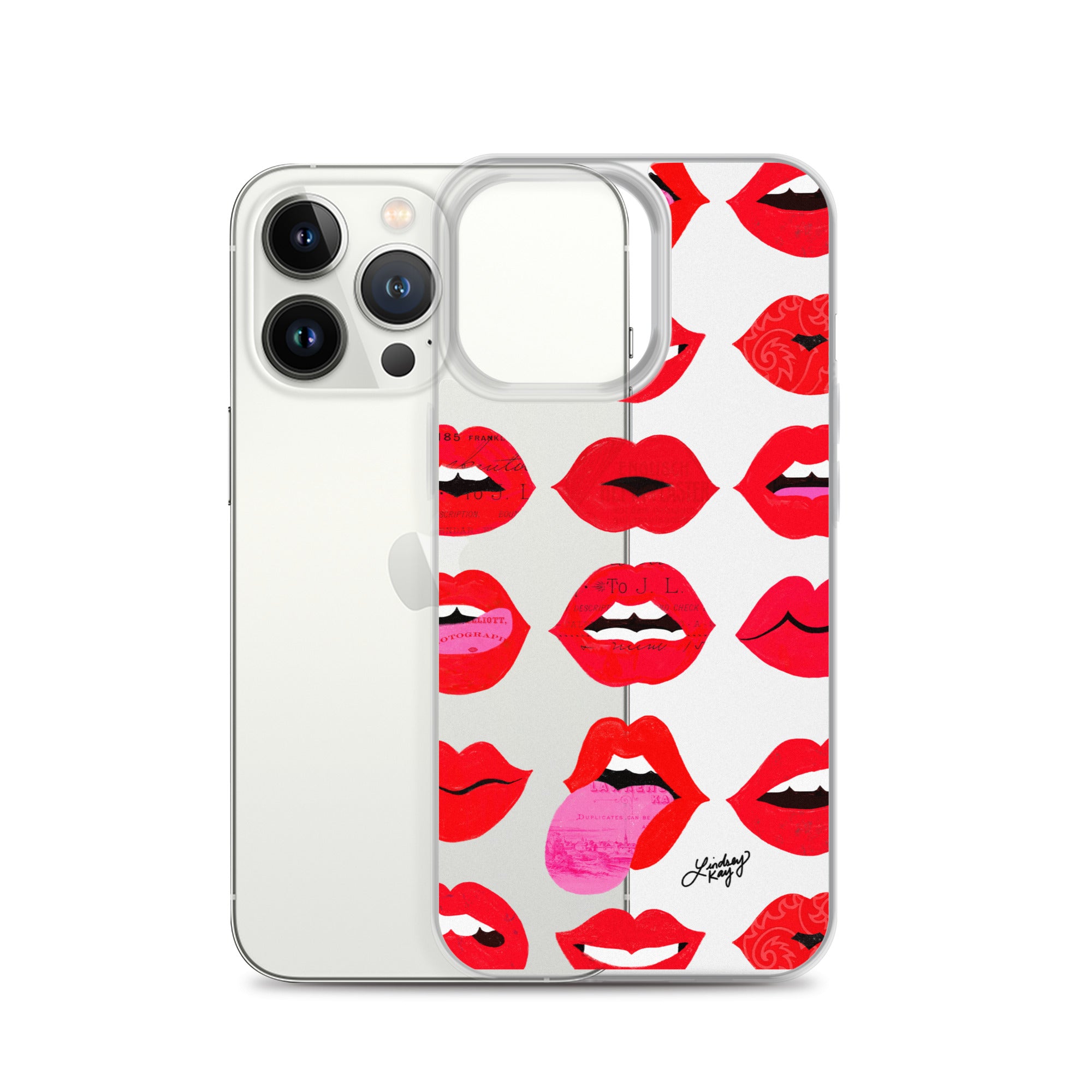 Labios rojos de amor - Funda transparente para iPhone®