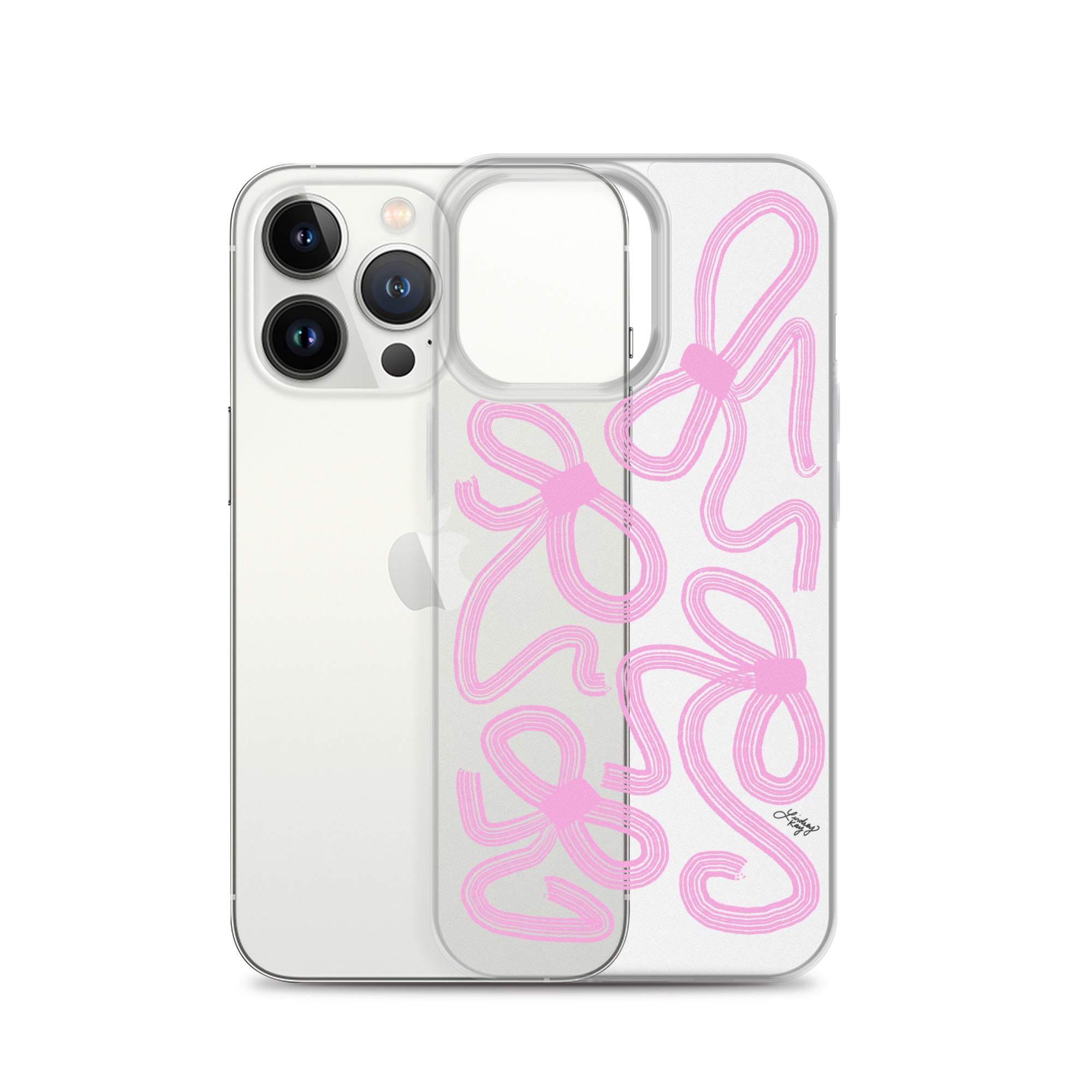 Pink Ribbon Illustration - Clear Case for iPhone®