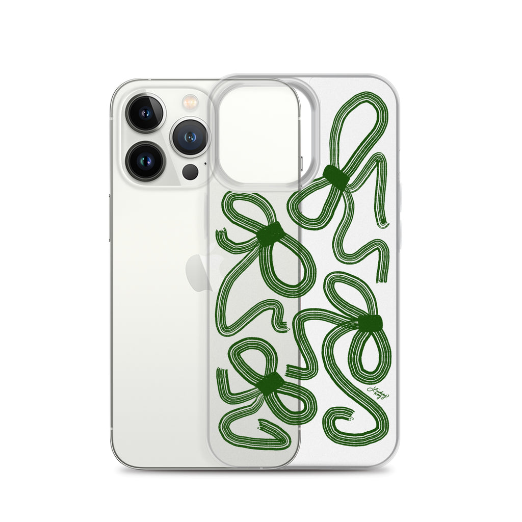 Forrest Green Ribbons - Clear Case for iPhone®