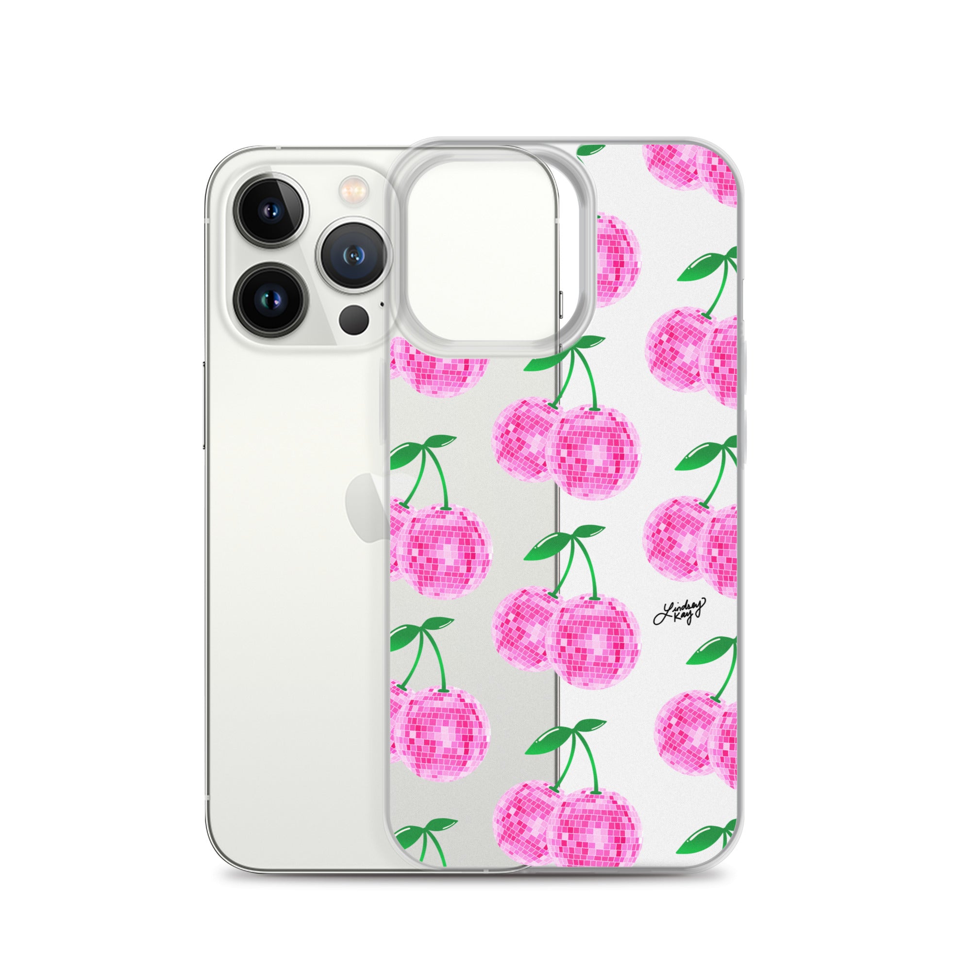 Pink Disco Ball Cherries - Clear Case for iPhone®
