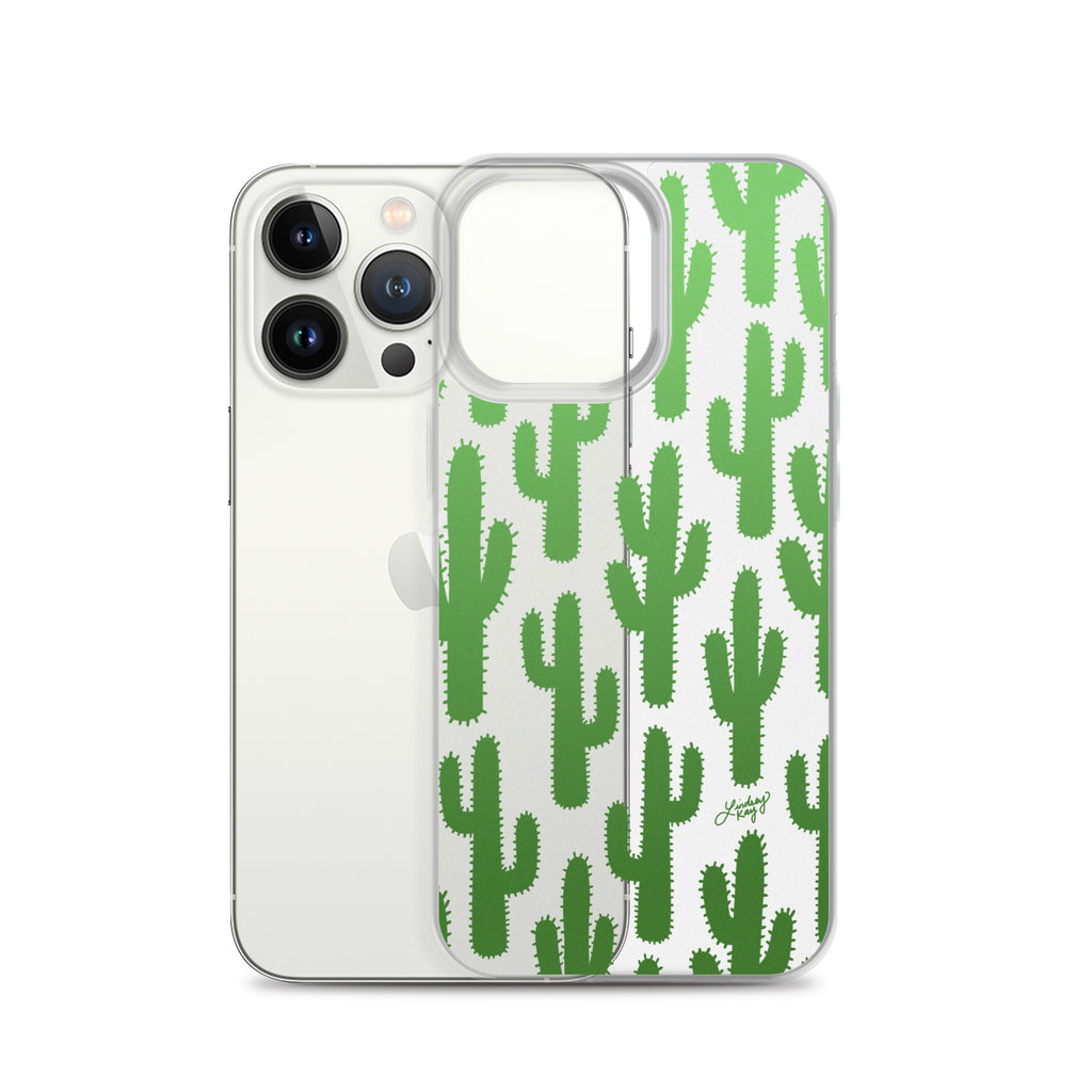 Gradient Green Cactus - Clear Case for iPhone®