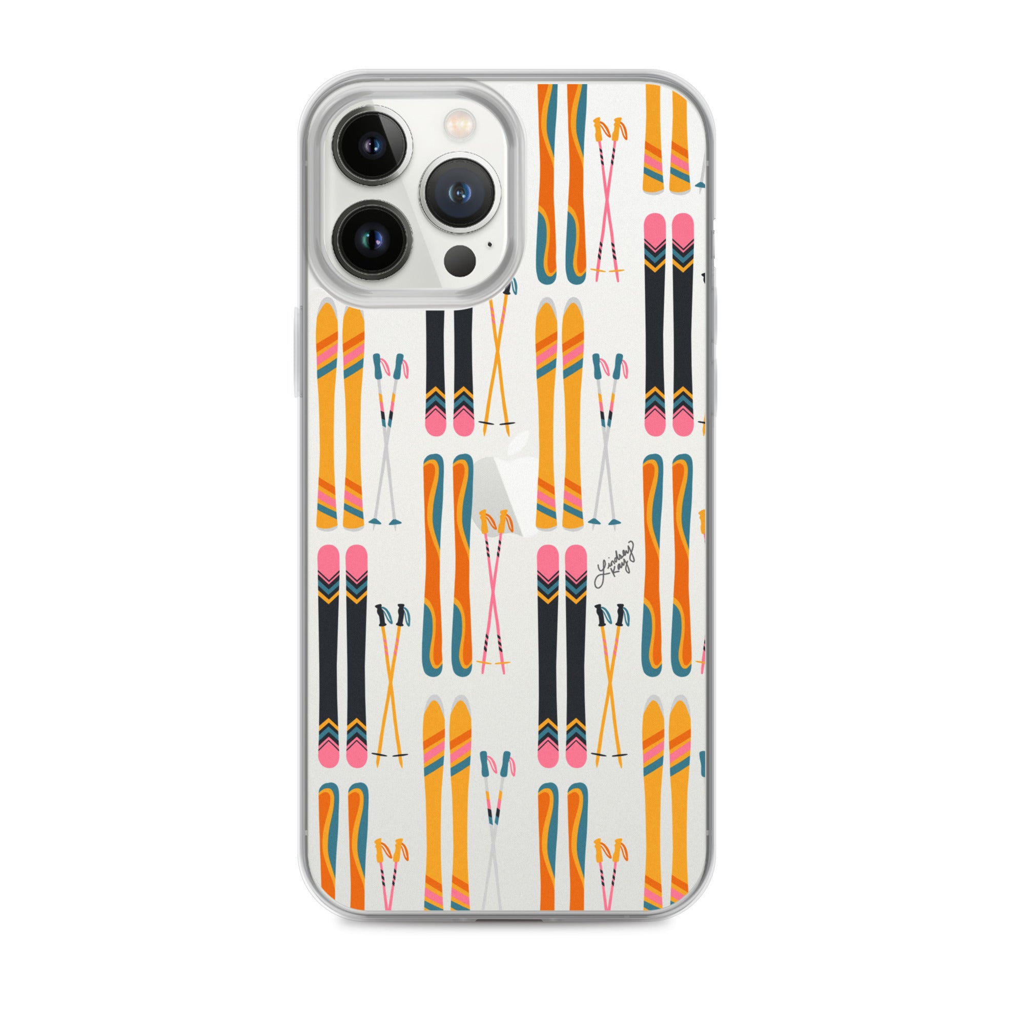 Skis and Poles Patterned - Clear Case for iPhone®