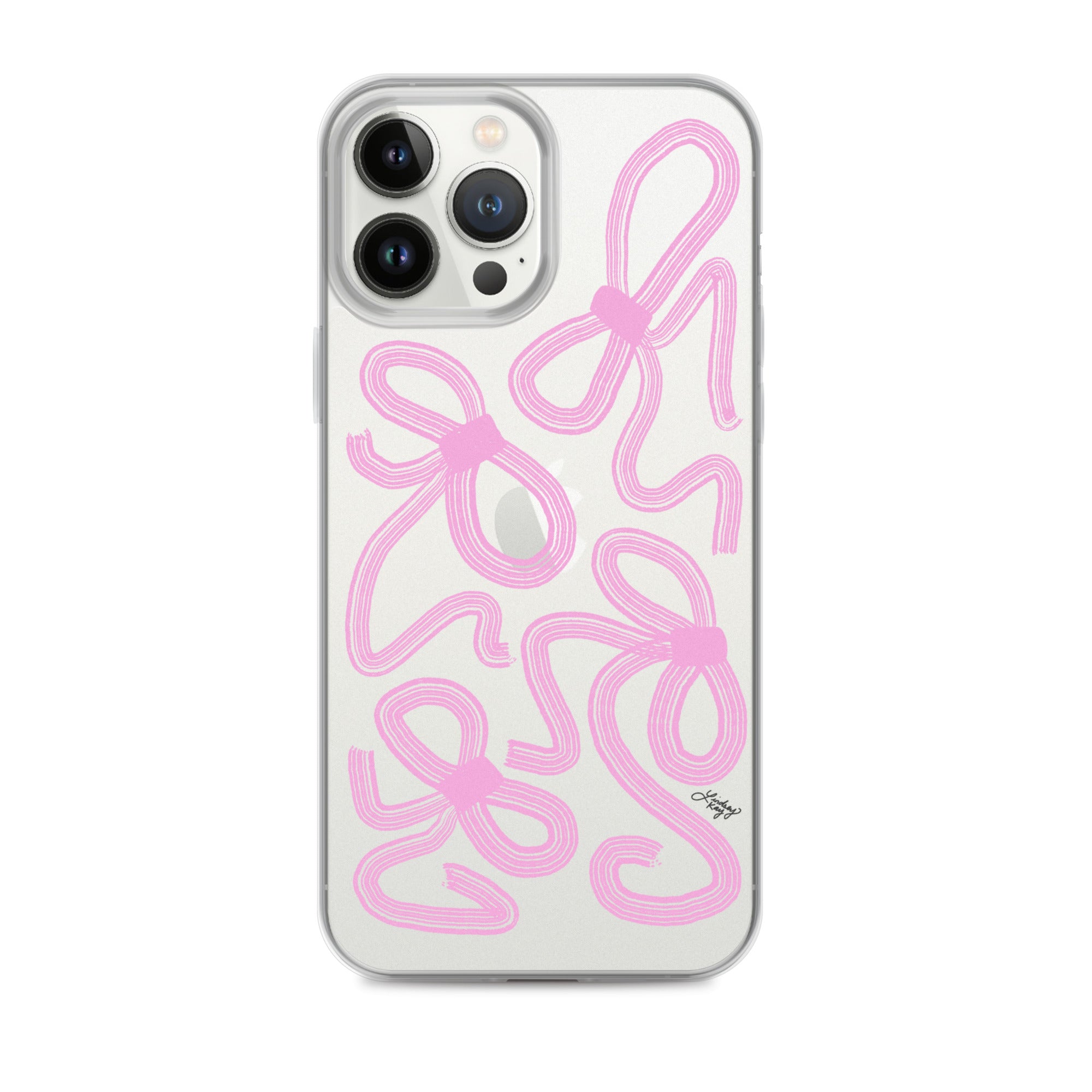 Pink Ribbon Illustration - Clear Case for iPhone®