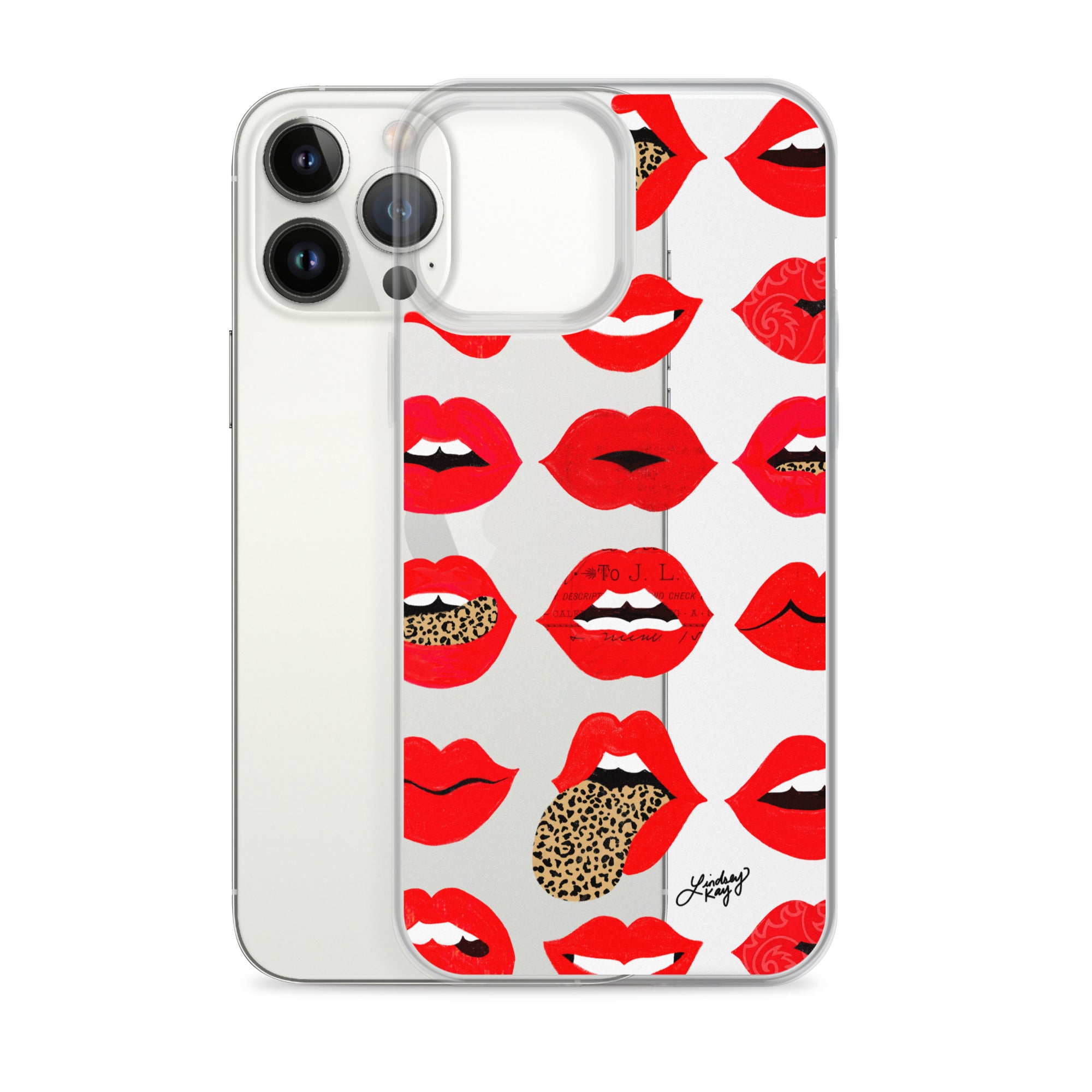 Labios de amor de leopardo - Funda transparente para iPhone®