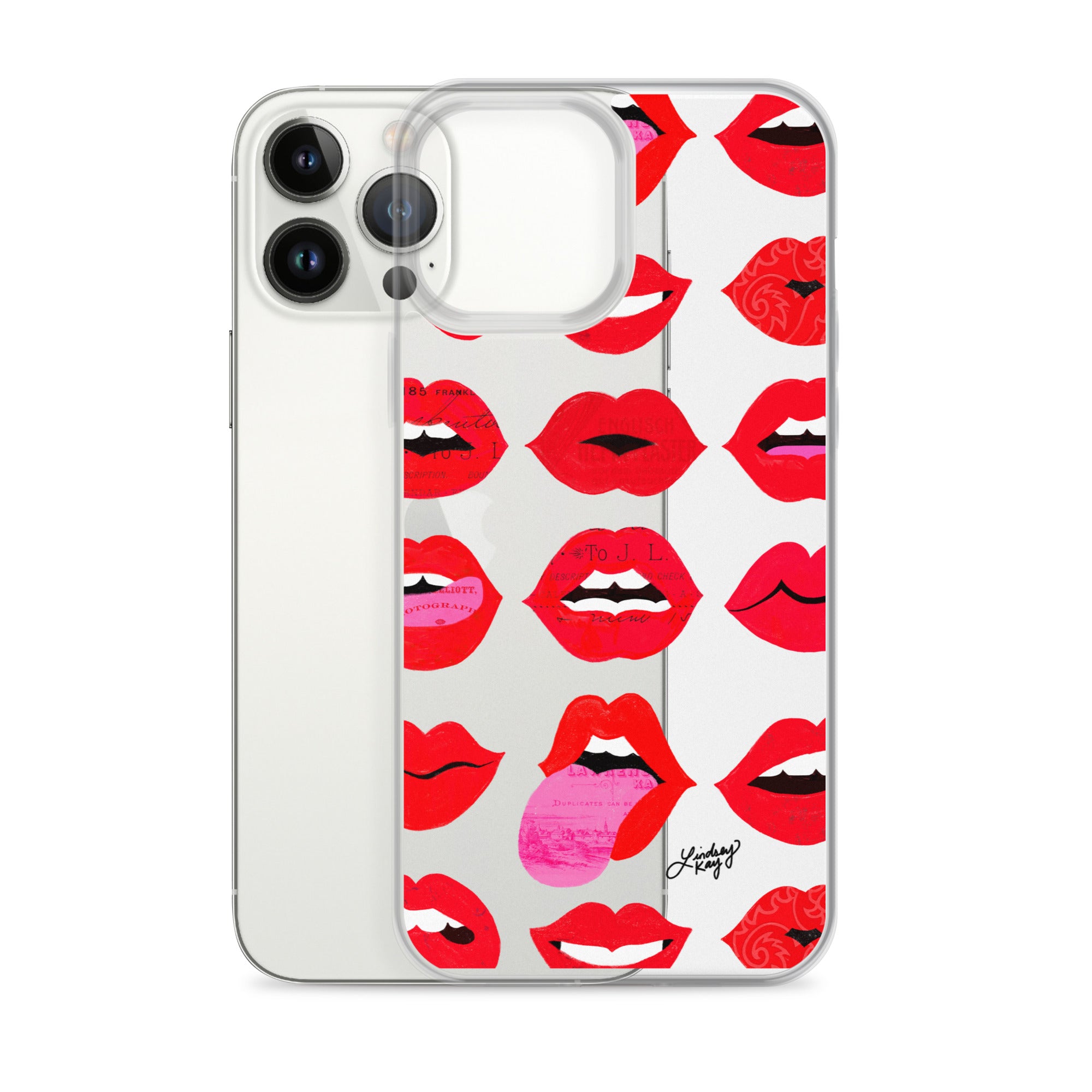 Labios rojos de amor - Funda transparente para iPhone®