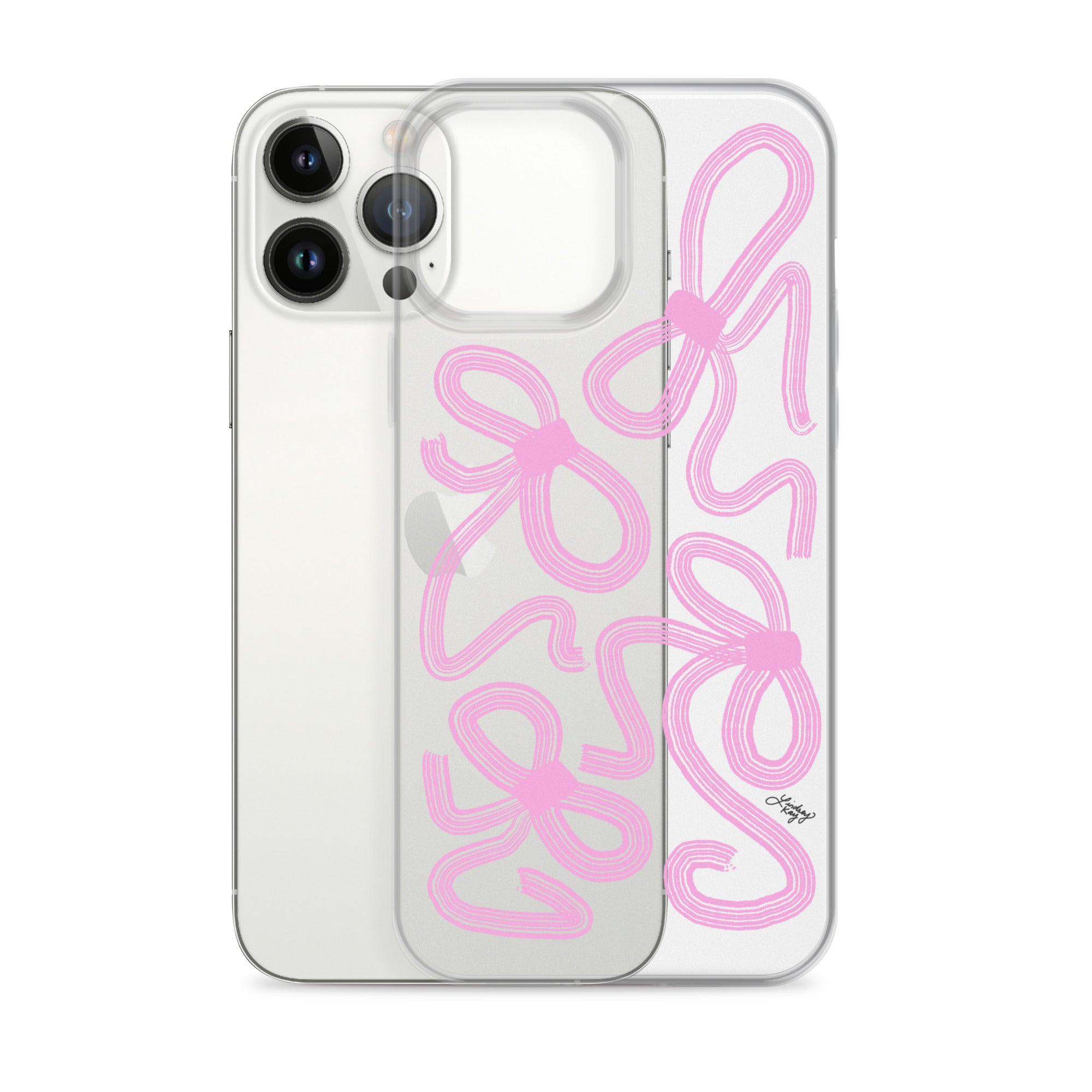 Pink Ribbon Illustration - Clear Case for iPhone®
