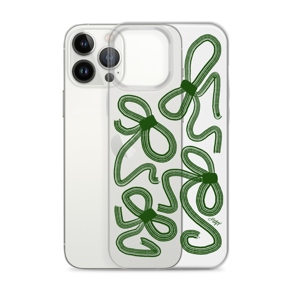 Forrest Green Ribbons - Clear Case for iPhone®