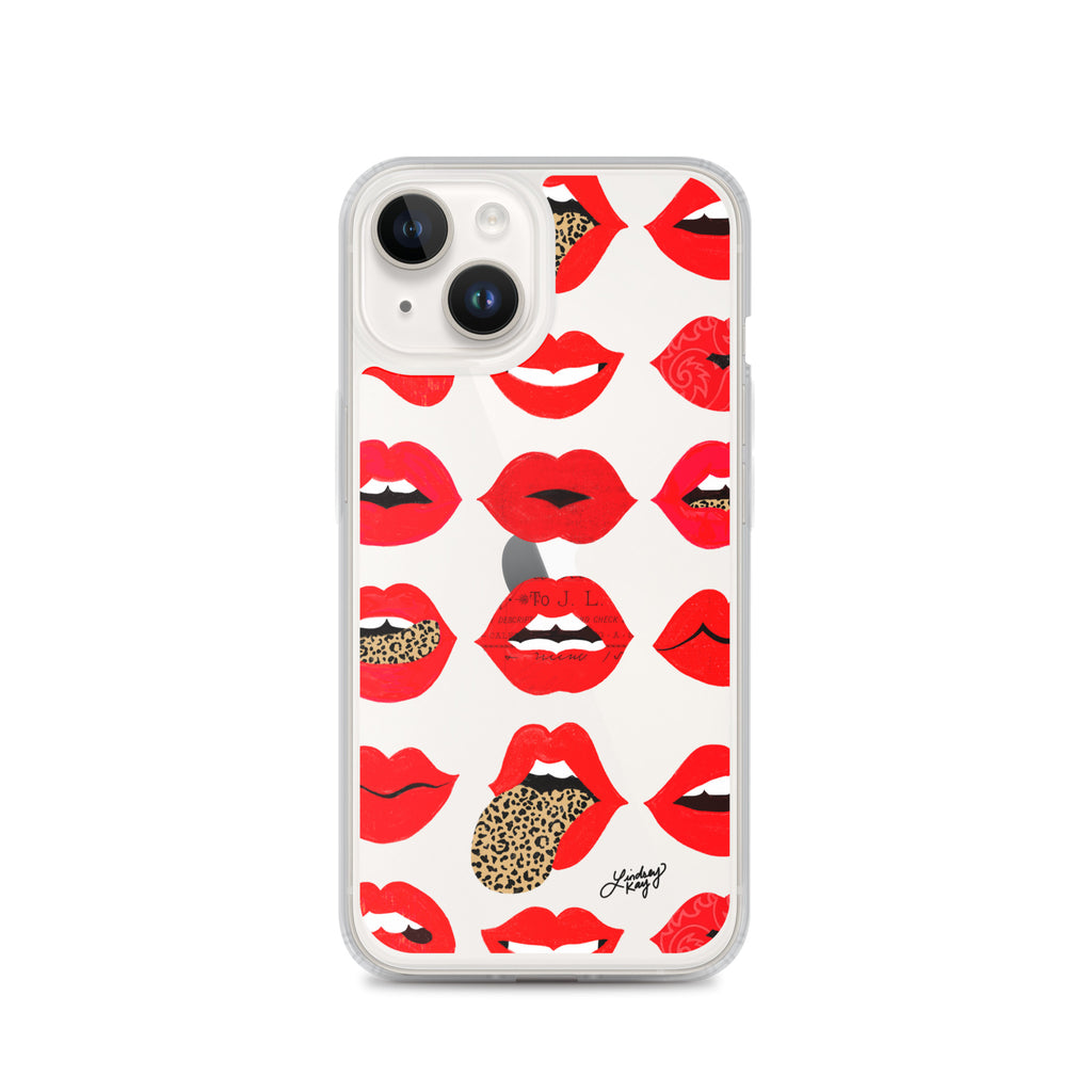 Leopard Lips of Love - Clear Case for iPhone®