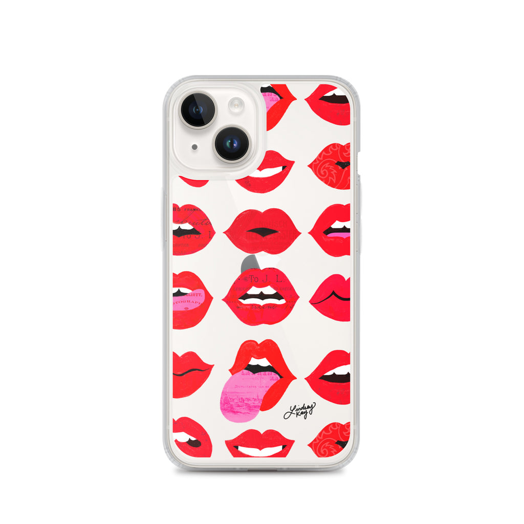Red Lips of Love - Clear Case for iPhone®