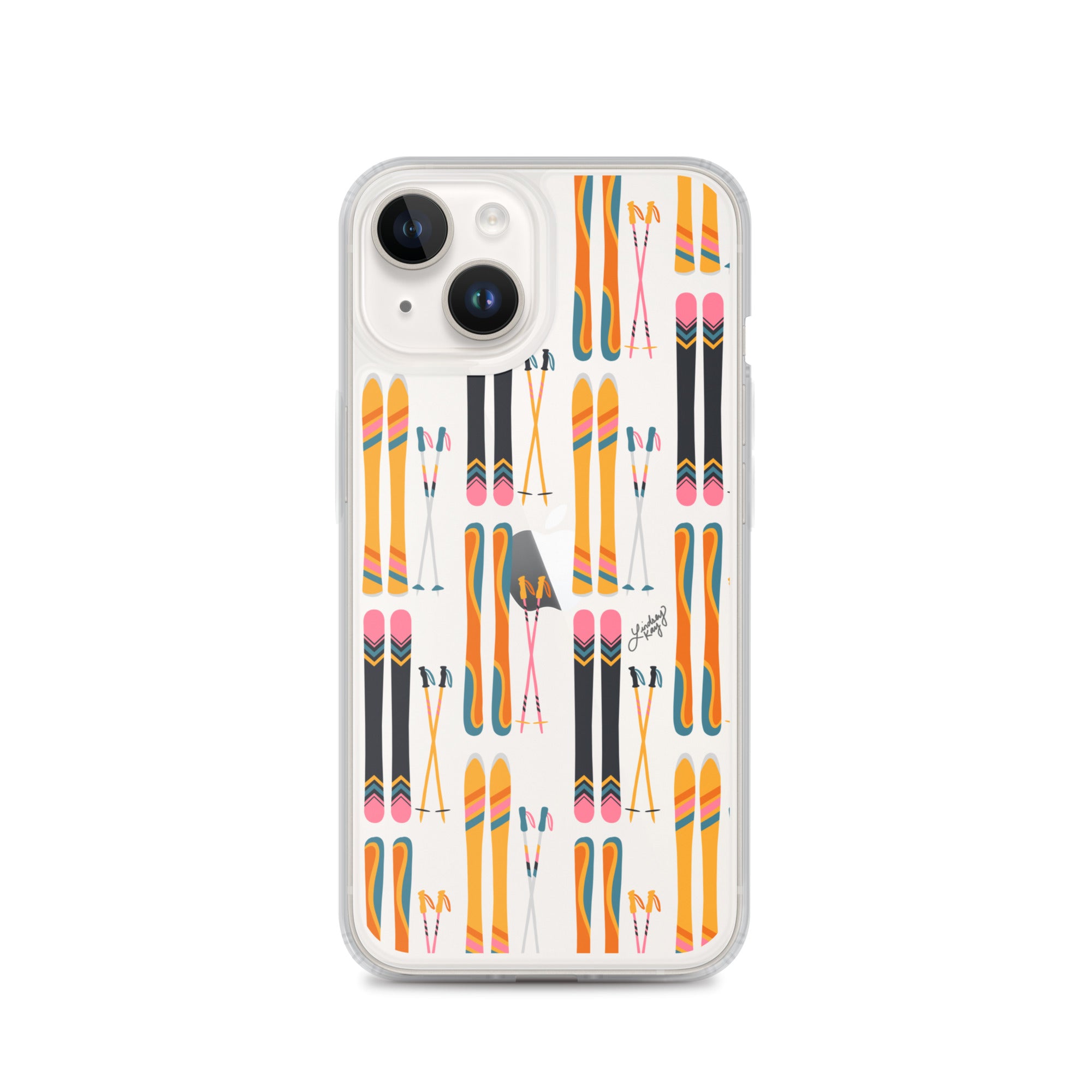 Skis and Poles Patterned - Clear Case for iPhone®
