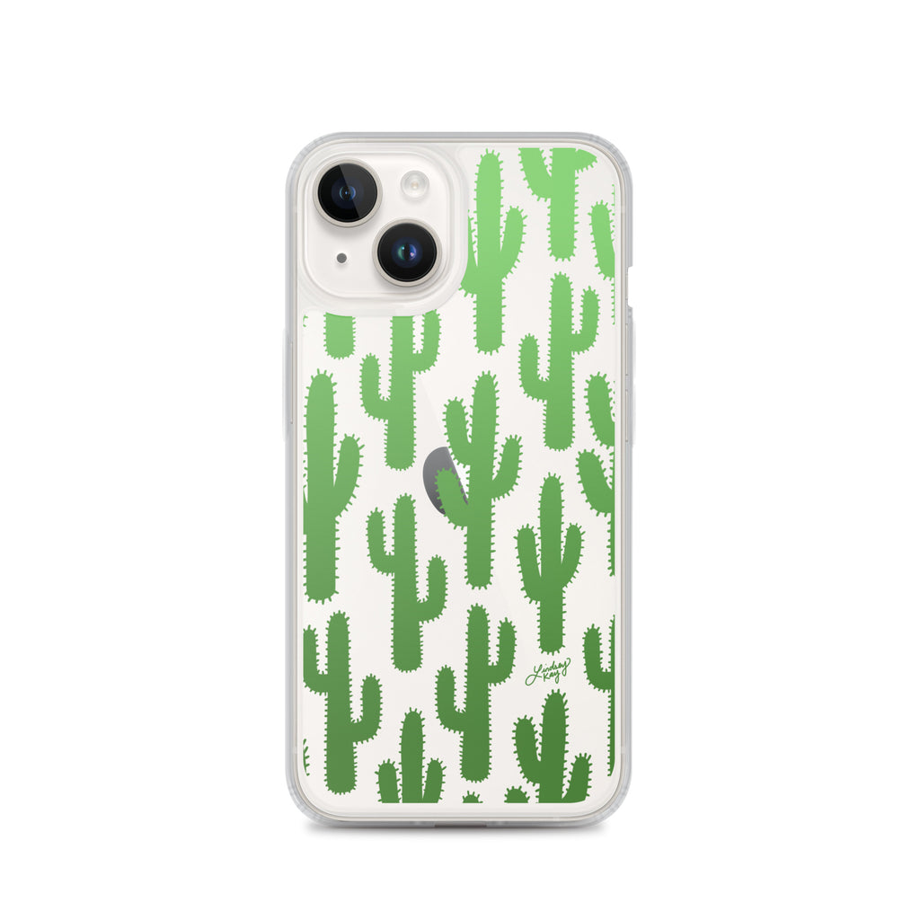 Gradient Green Cactus - Clear Case for iPhone®