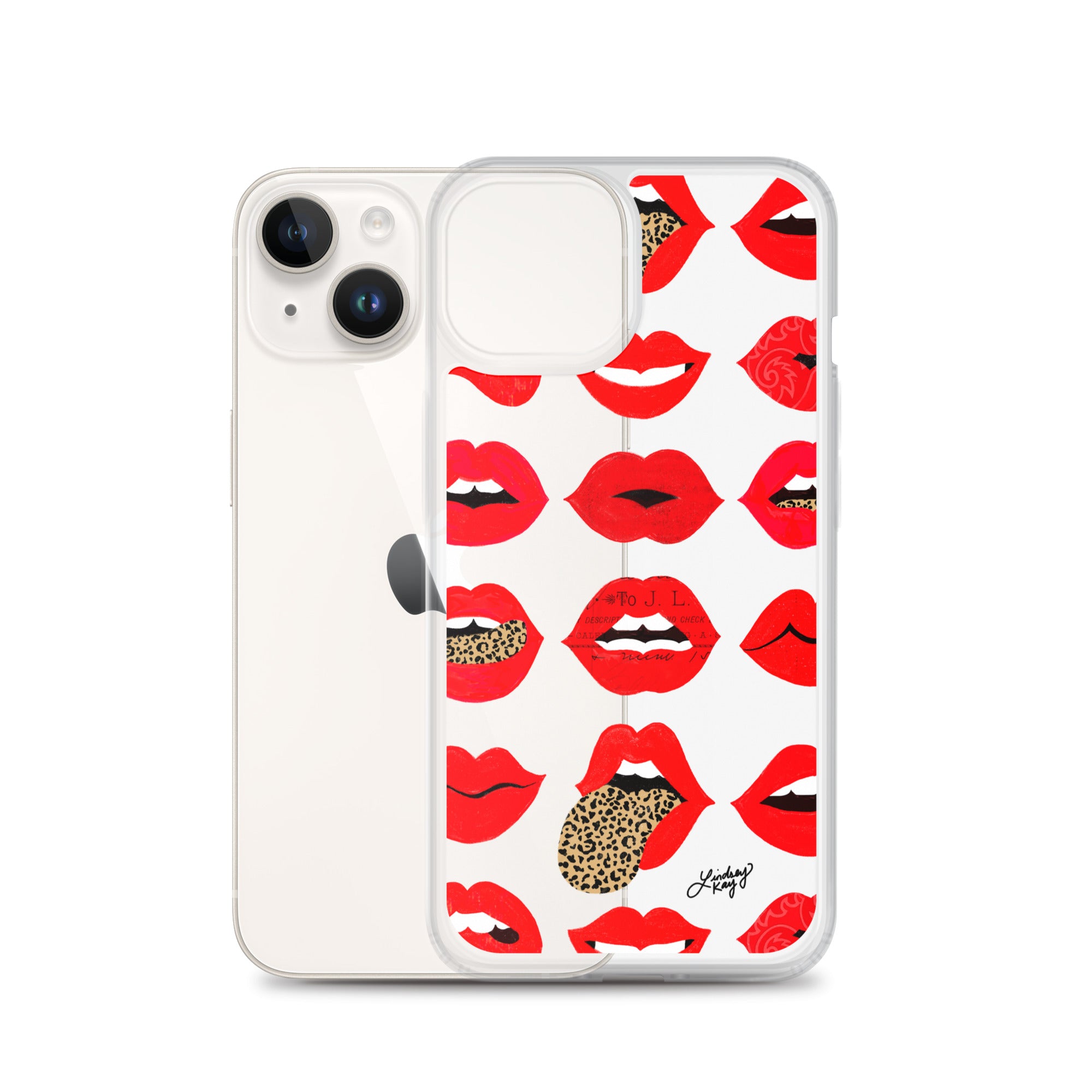 Labios de amor de leopardo - Funda transparente para iPhone®