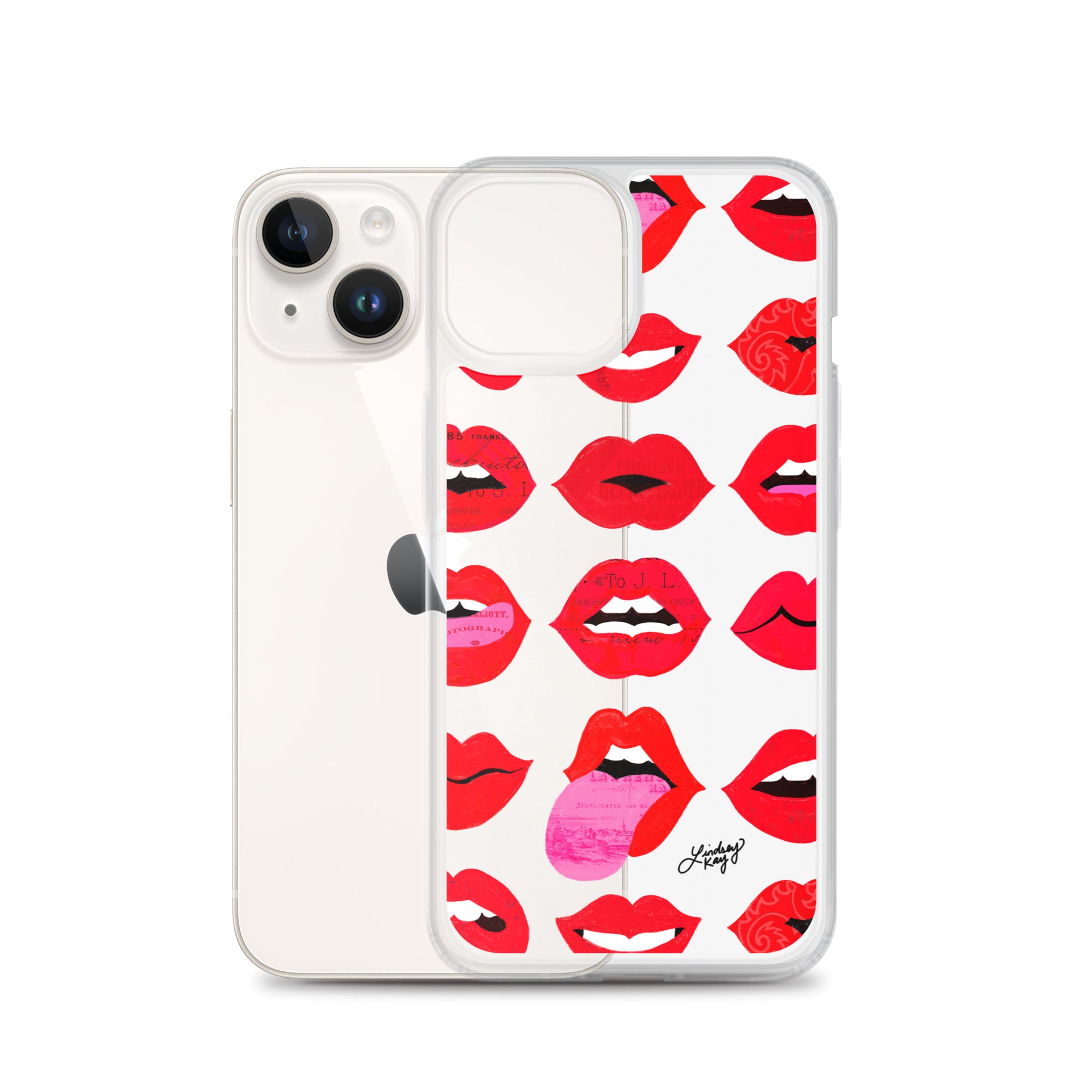 Labios rojos de amor - Funda transparente para iPhone®