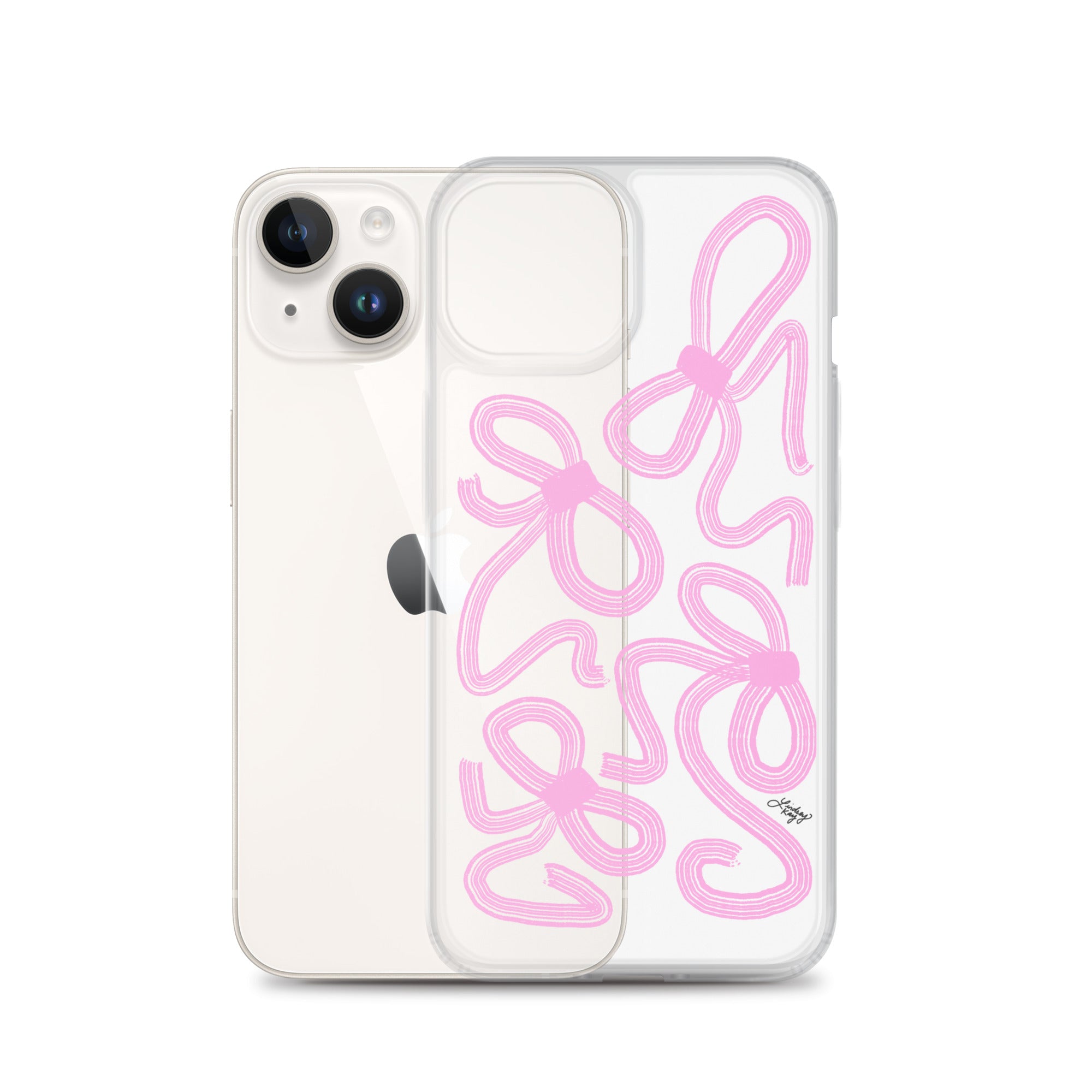Pink Ribbon Illustration - Clear Case for iPhone®