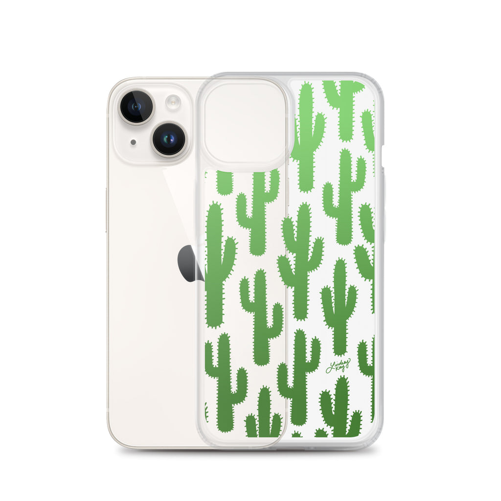 Gradient Green Cactus - Clear Case for iPhone®