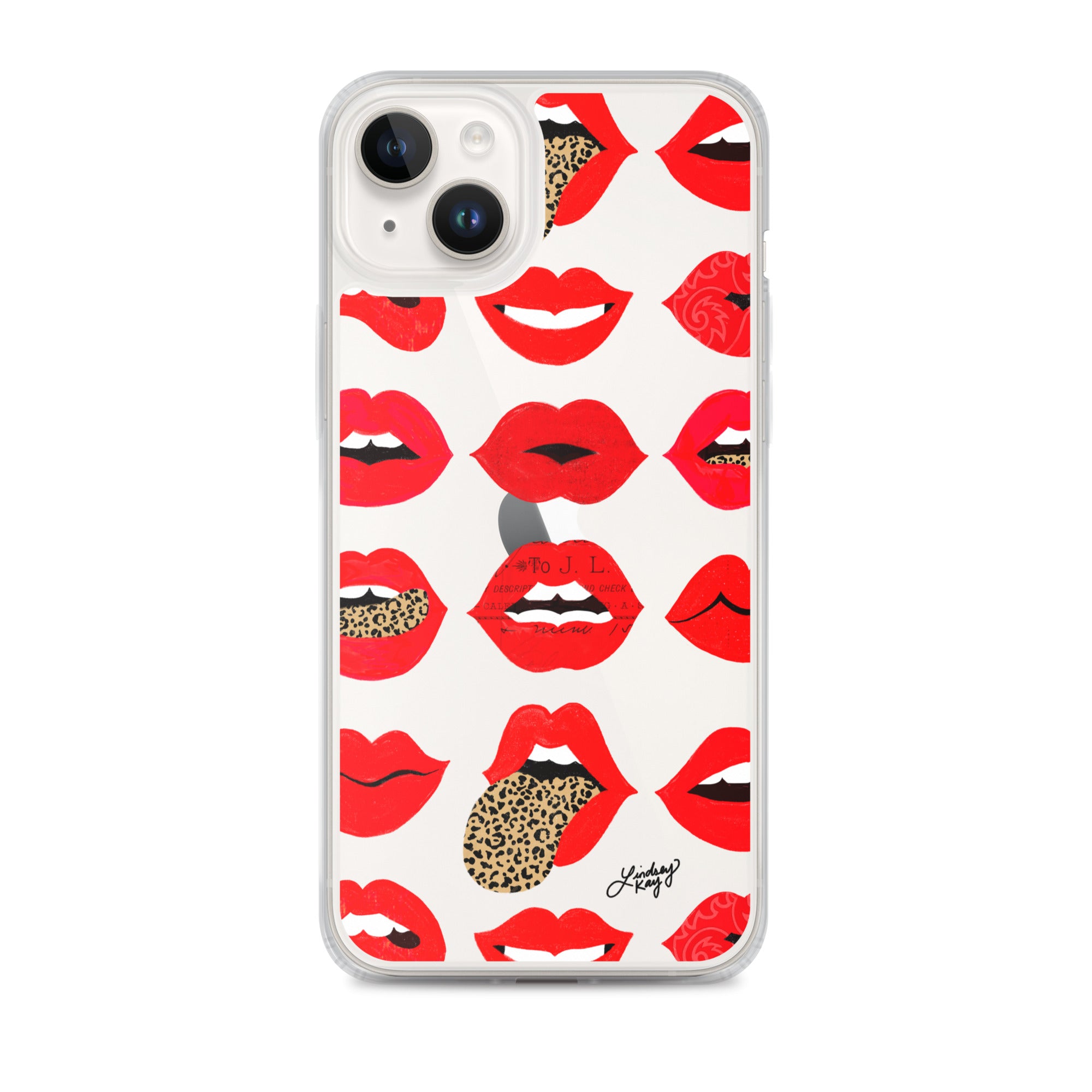 Labios de amor de leopardo - Funda transparente para iPhone®