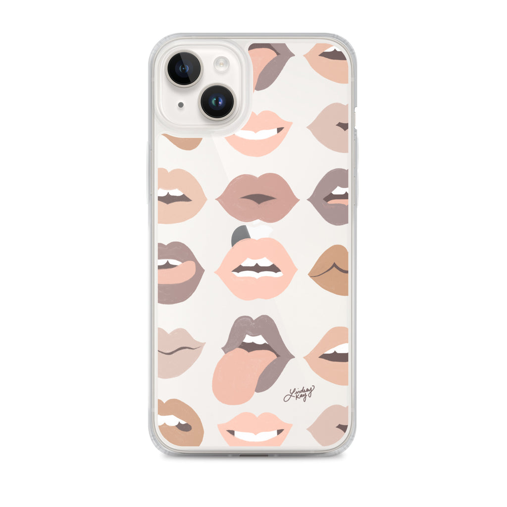 Neutral Lips of Love - Clear Case for iPhone®