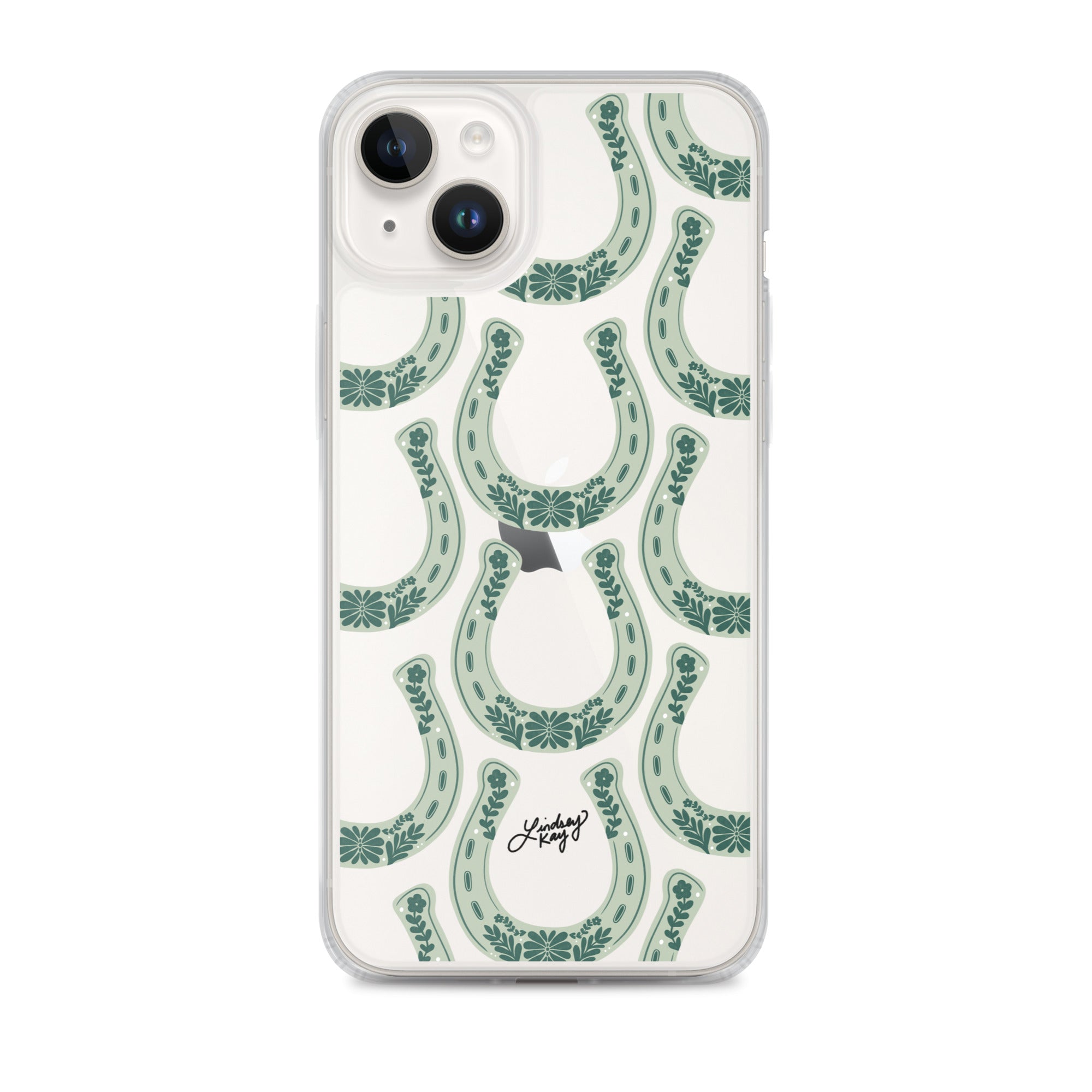 Patrón de ilustración de herradura - Funda transparente para iPhone®
