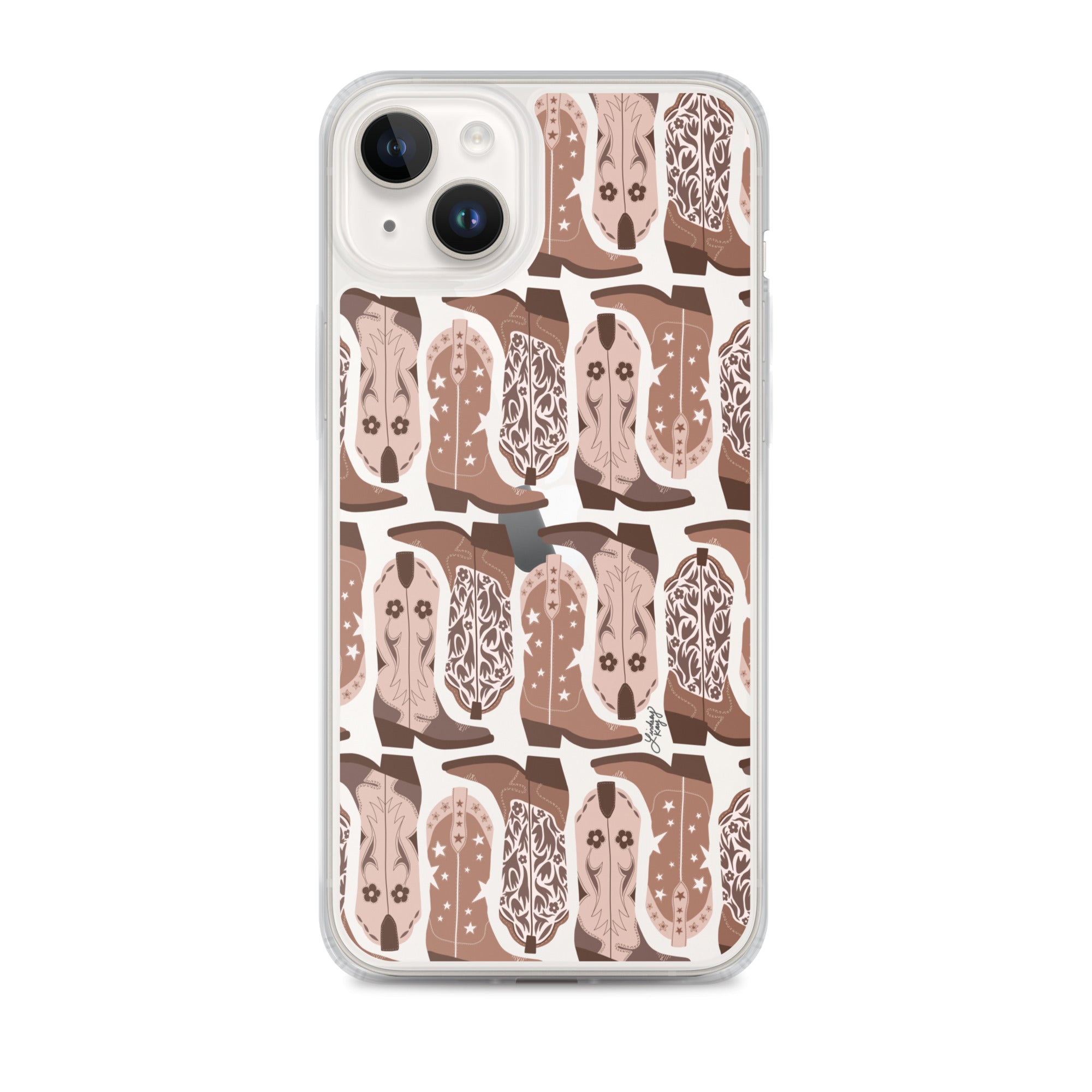 Ilustración de botas de vaquero - Funda transparente para iPhone®