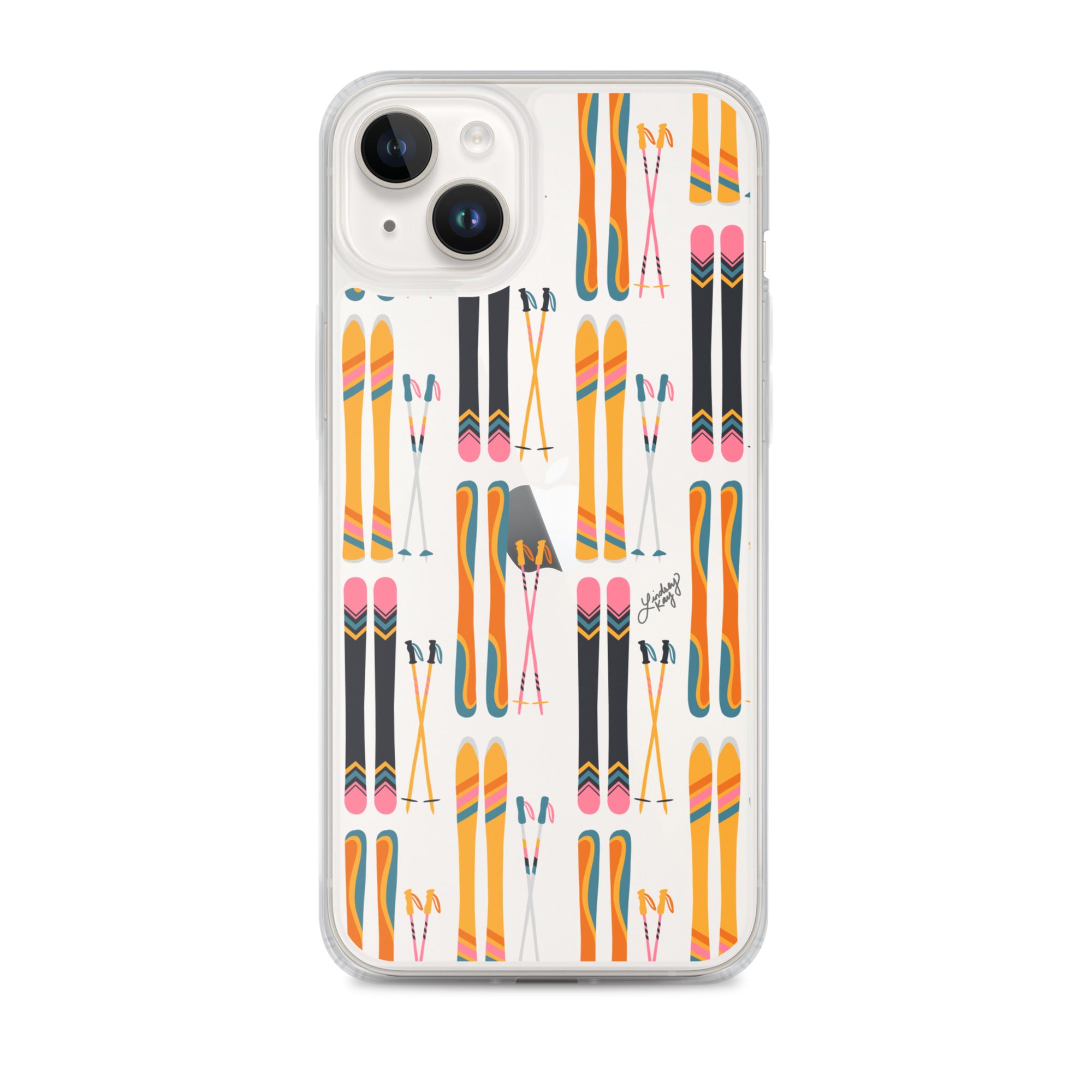 Skis and Poles Patterned - Clear Case for iPhone®