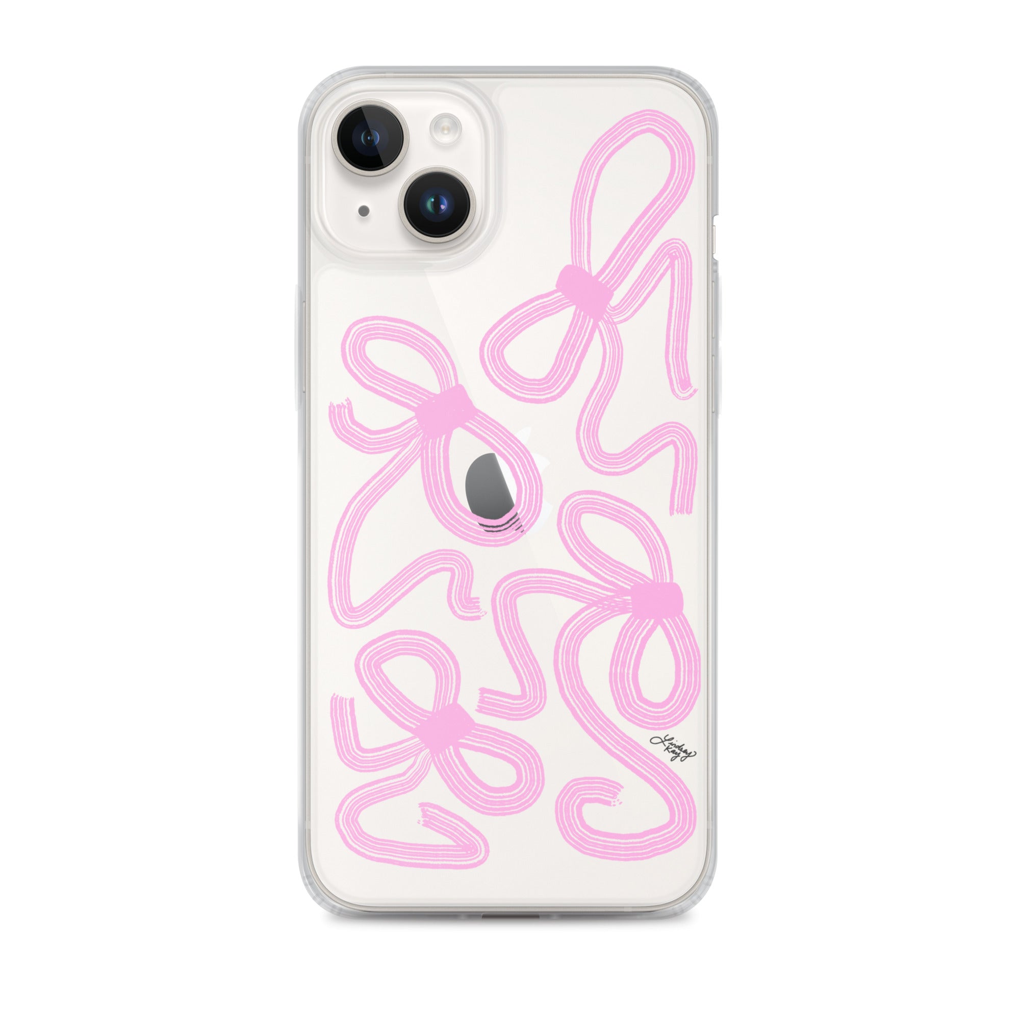 Ilustración de cinta rosa - Funda transparente para iPhone®