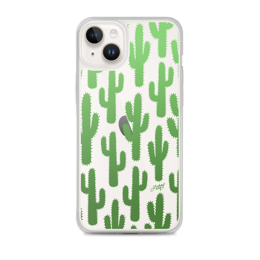 Gradient Green Cactus - Clear Case for iPhone®