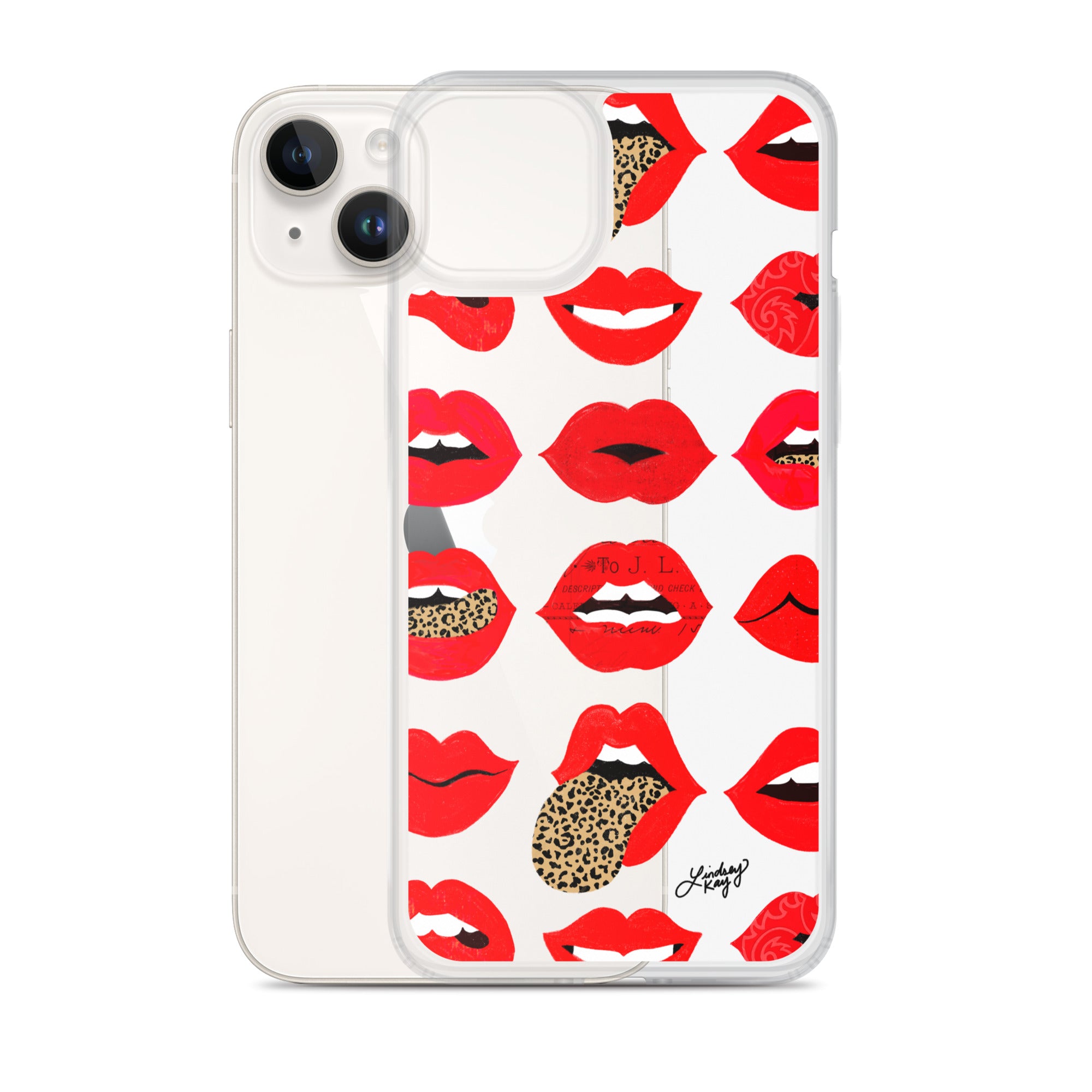 Labios de amor de leopardo - Funda transparente para iPhone®