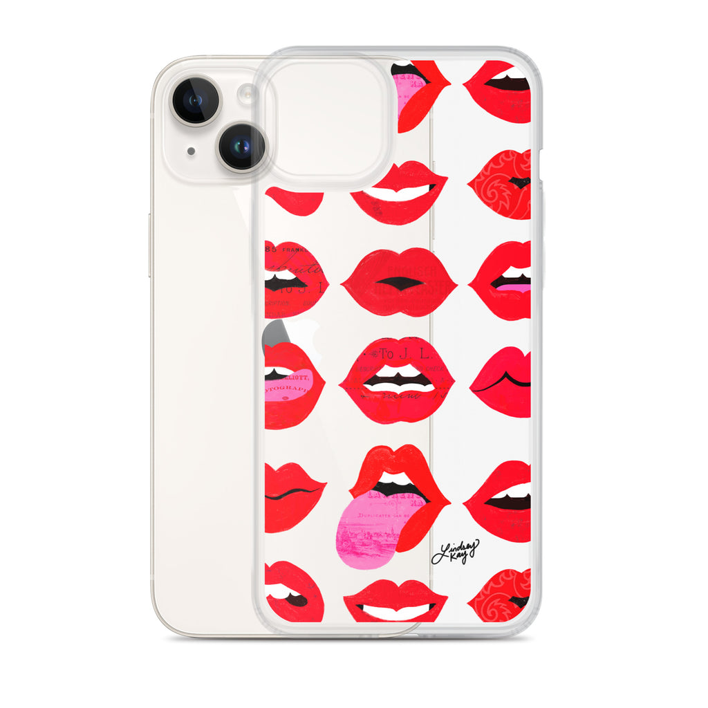 Red Lips of Love - Clear Case for iPhone®