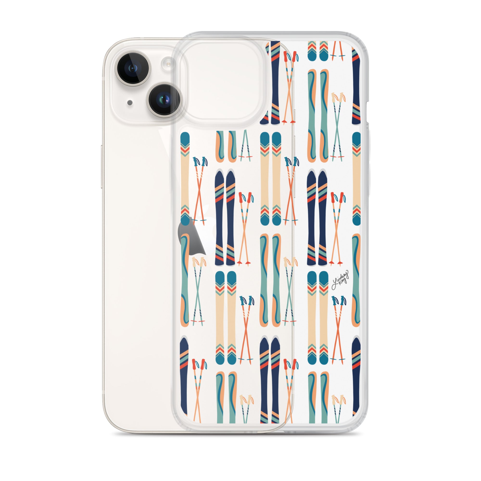 Esquís y bastones - Funda transparente para iPhone®