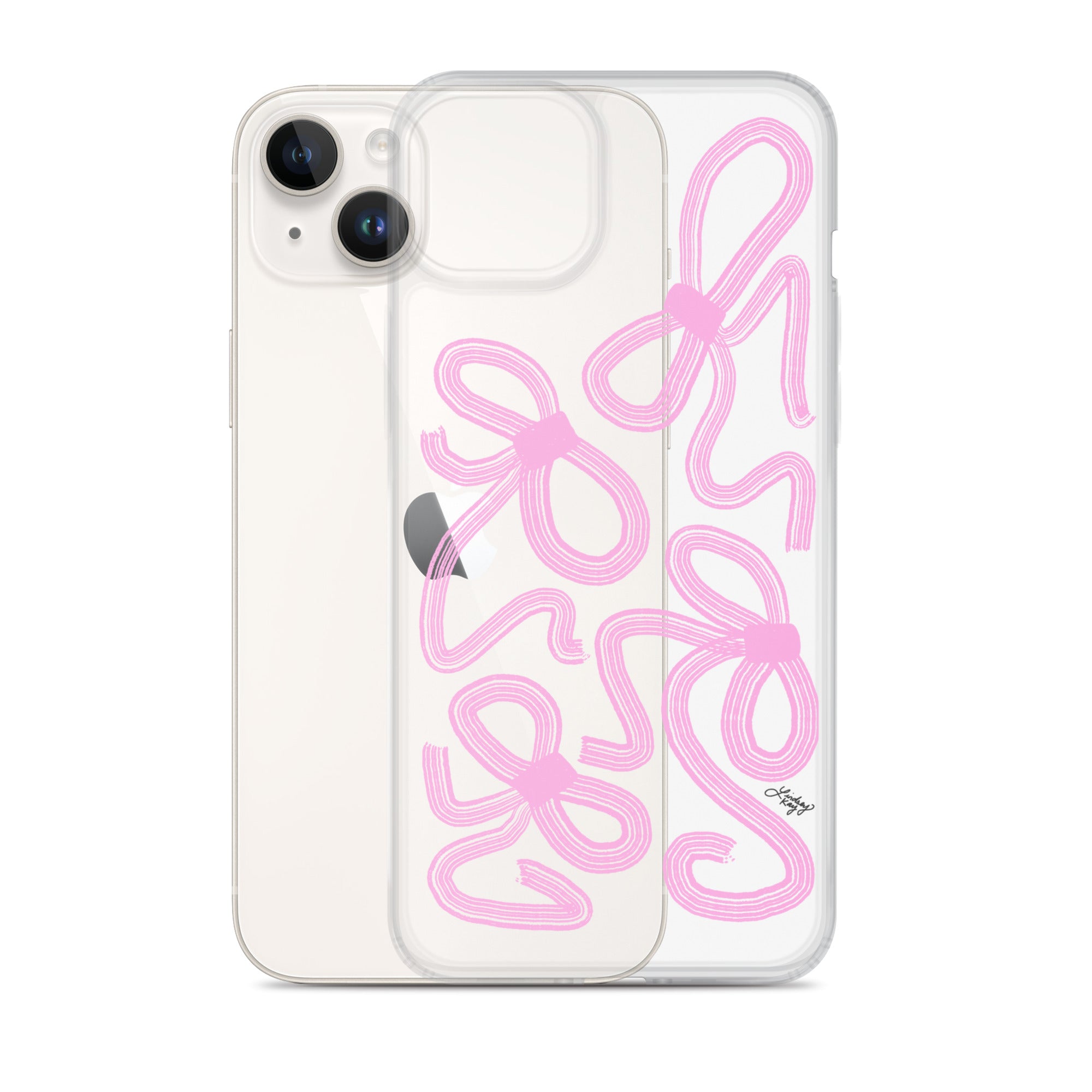 Pink Ribbon Illustration - Clear Case for iPhone®