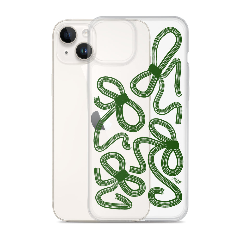 Forrest Green Ribbons - Clear Case for iPhone®